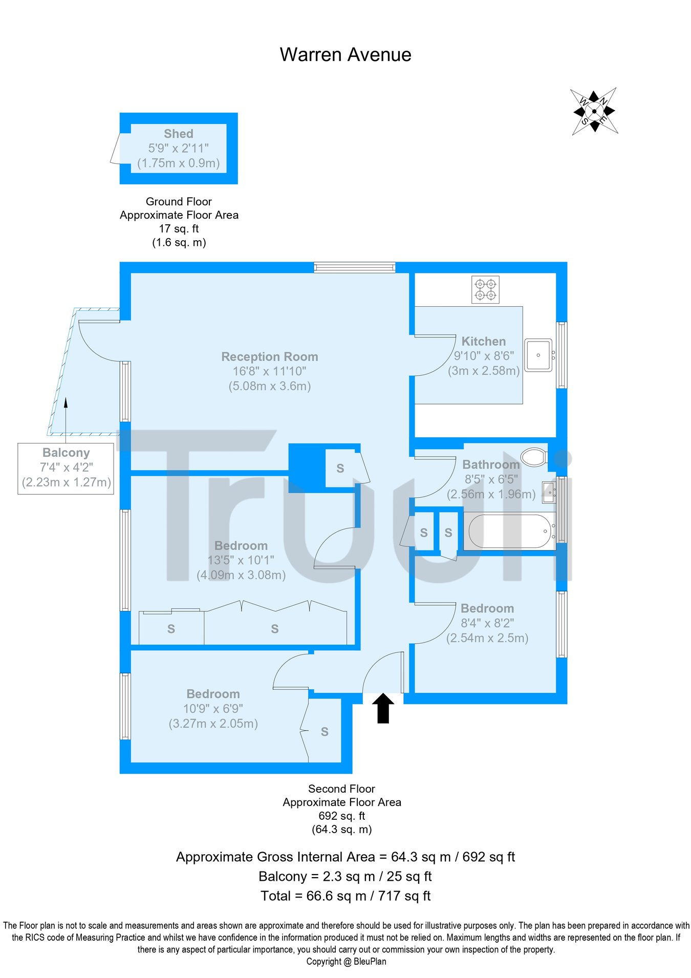 81, Warren Avenue, South Croydon floorplan
