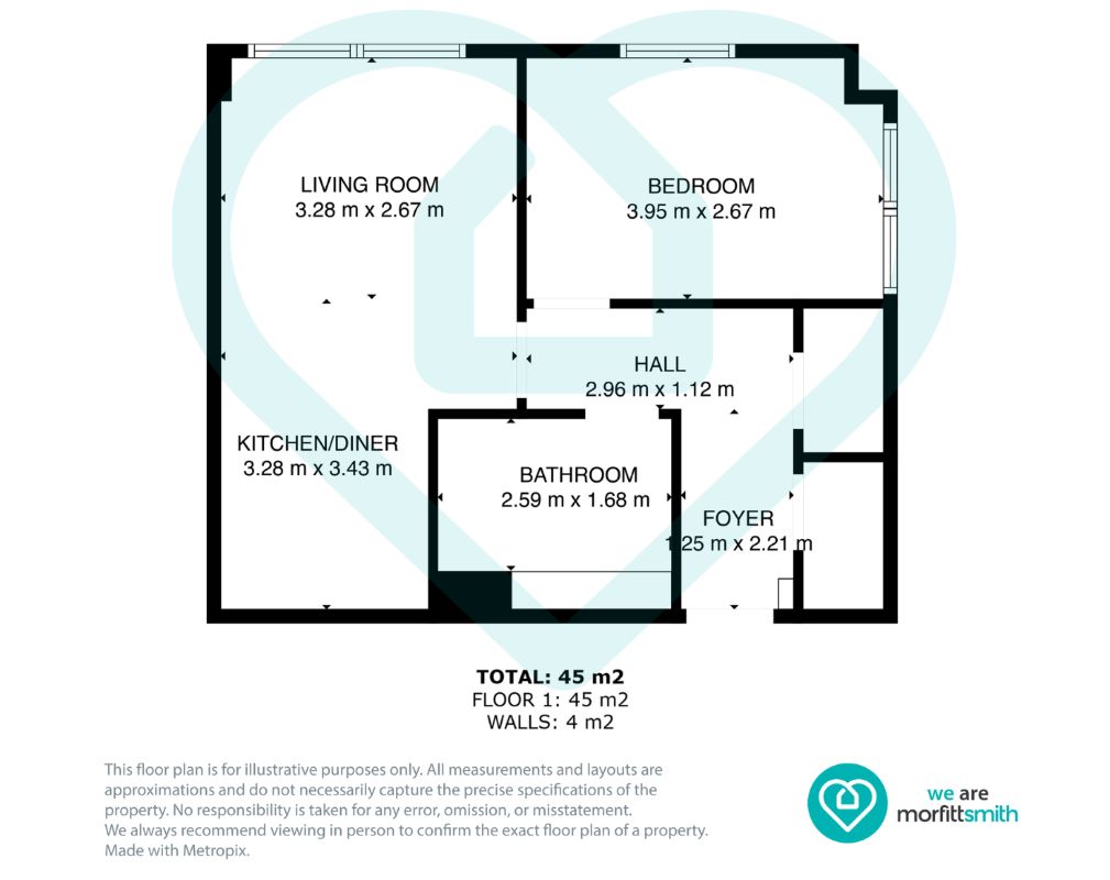 Flat 1005 2 North Bank, Sheffield floorplan
