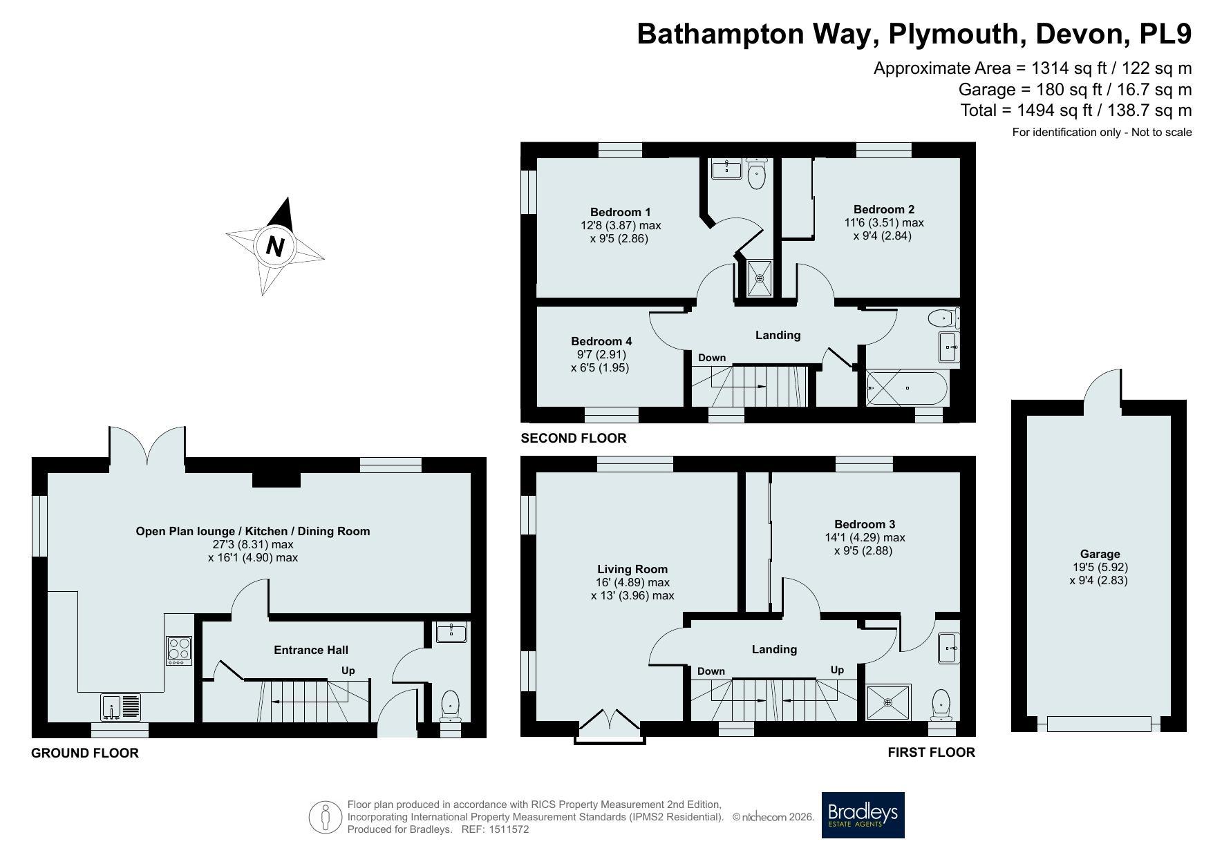 14, Bathampton Way, Devon floorplan
