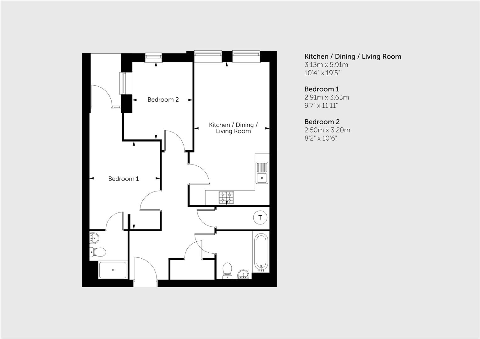 Chatham Heights, 115, Plot 37 Chatham Street, Reading floorplan
