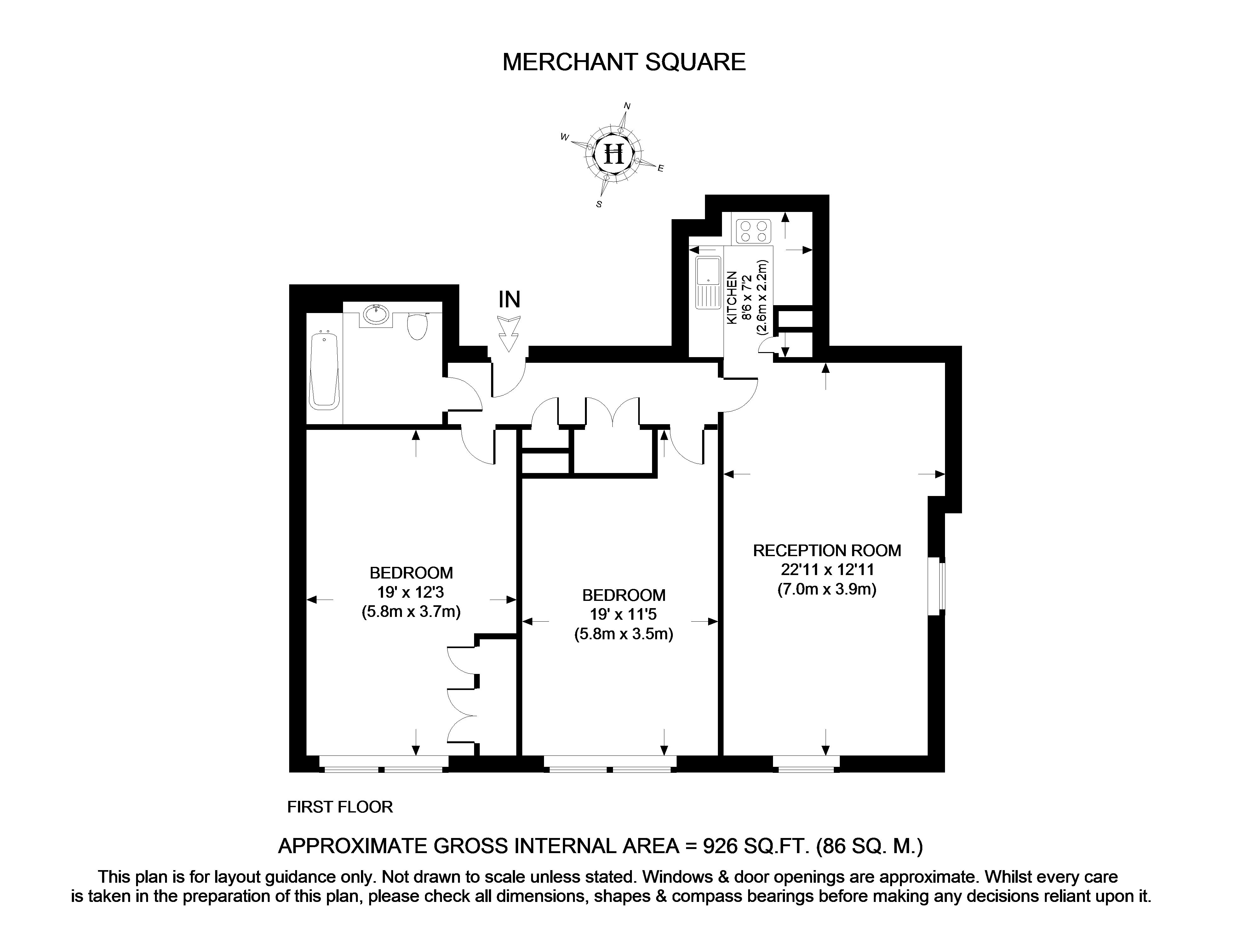 2 Bedrooms Flat to rent in Merchant Square East, London W2