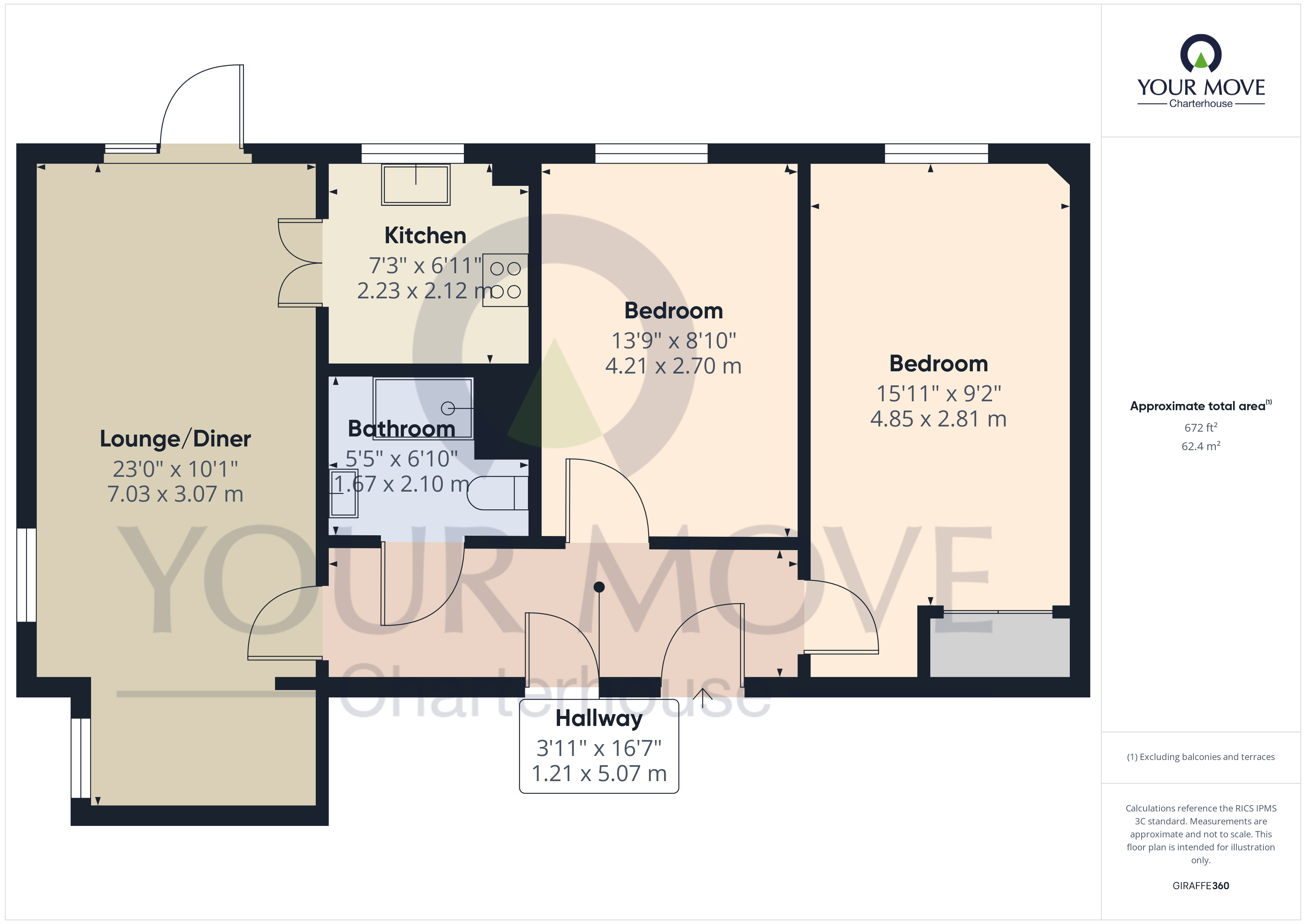 Flat 67, Dickens Court,, Harold Road, Kent floorplan