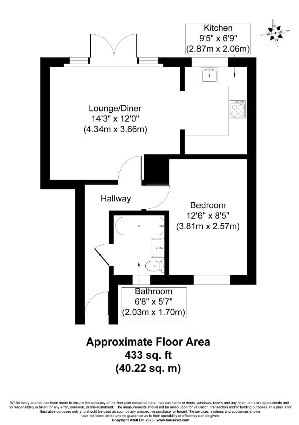Hawthorn Court, Staines Road West, Ashford floorplan