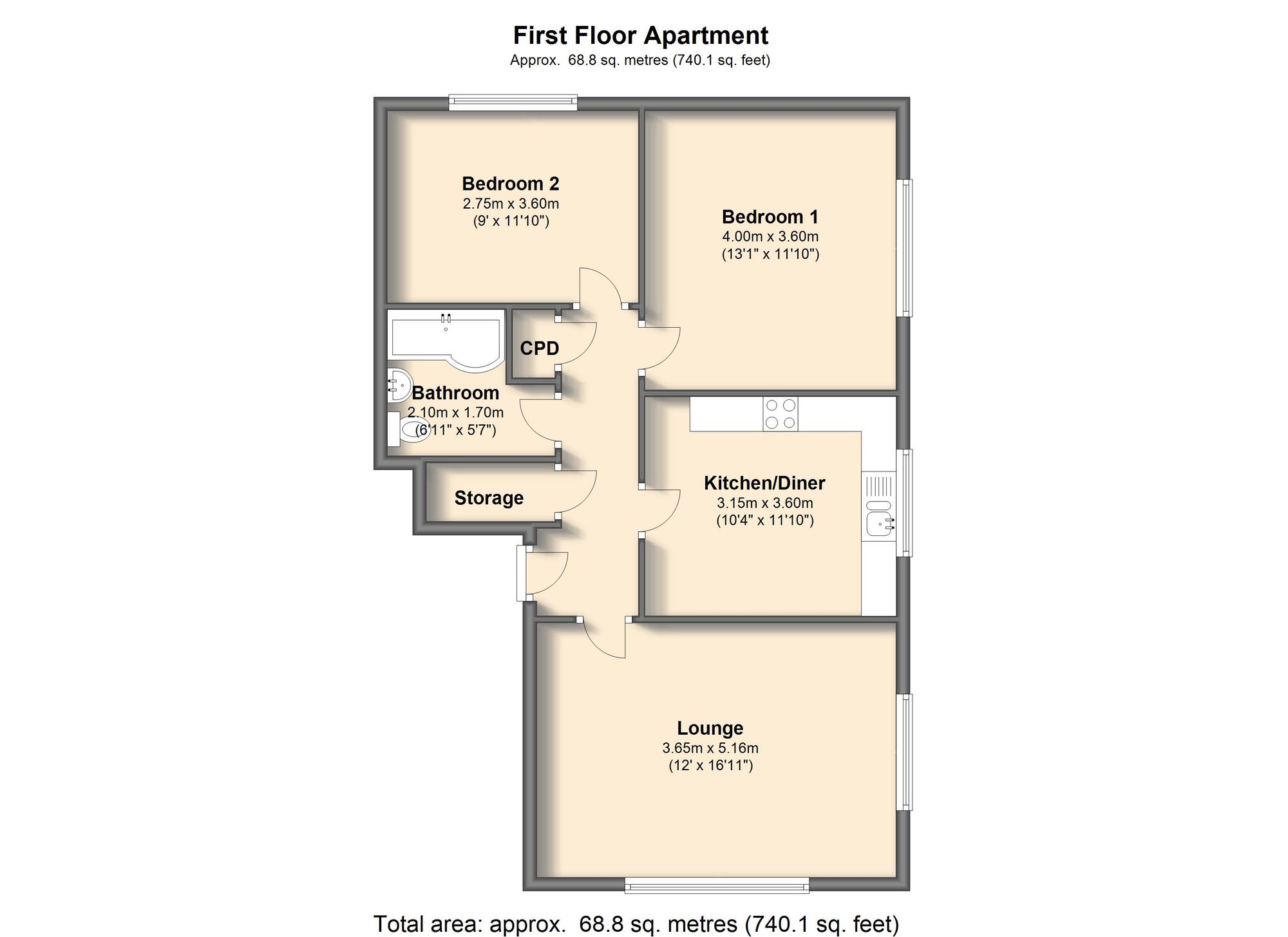 177 Crimicar Lane, Sheffield floorplan