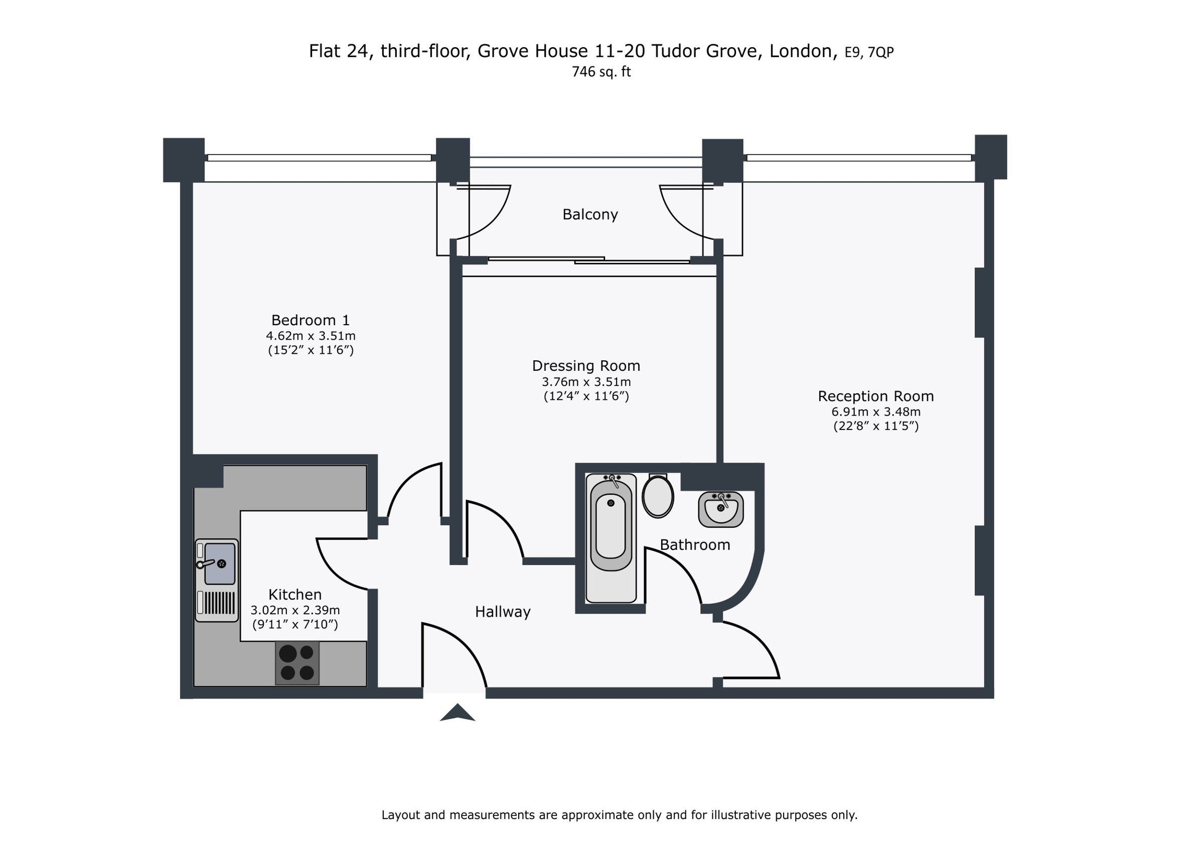 24 Grove House 11-20 Tudor Grove, London floorplan