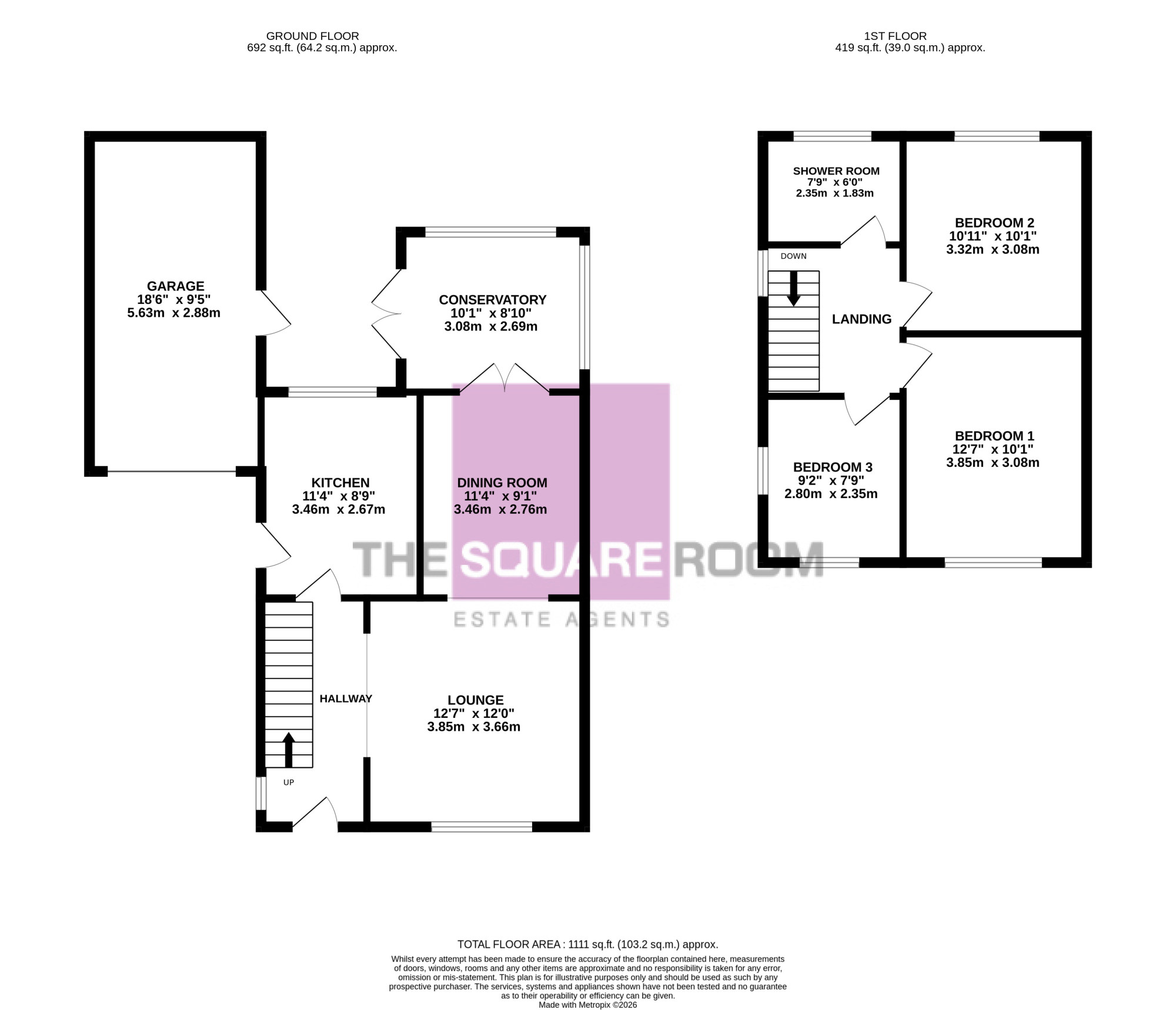 42, Chain Lane, Staining floorplan