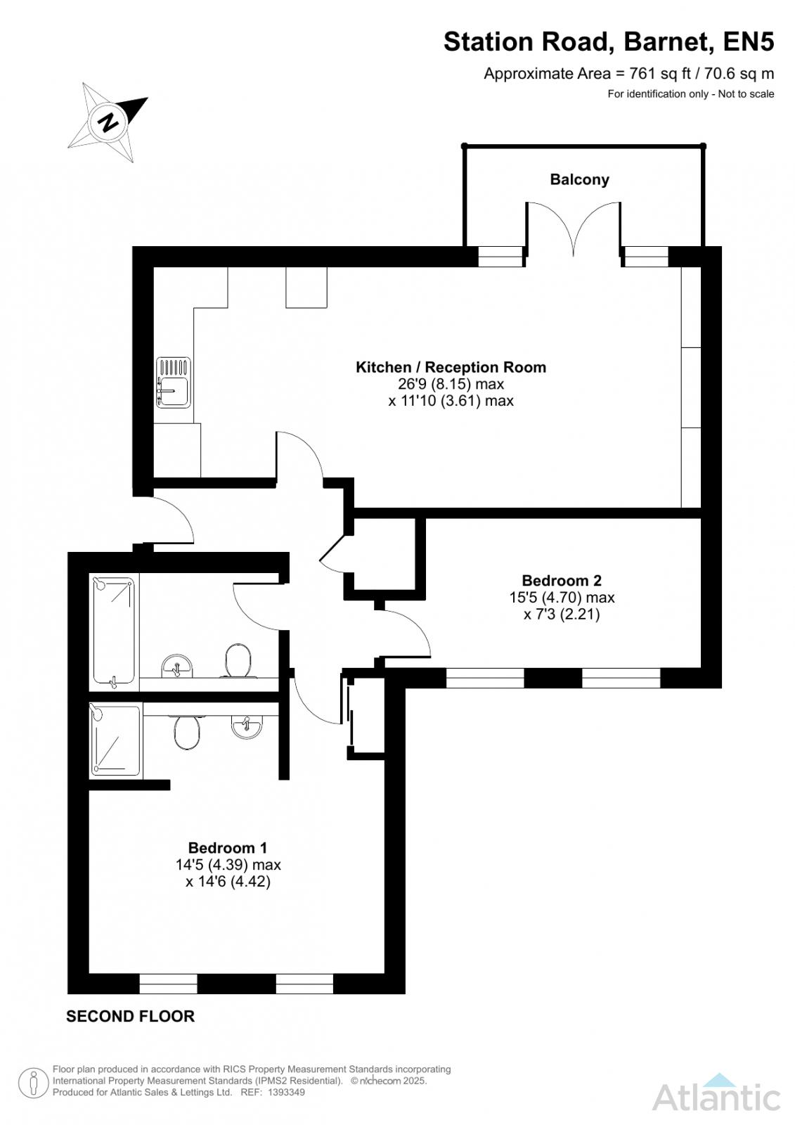 Flat 7, Chambers Court, 32 Station Road, Barnet floorplan