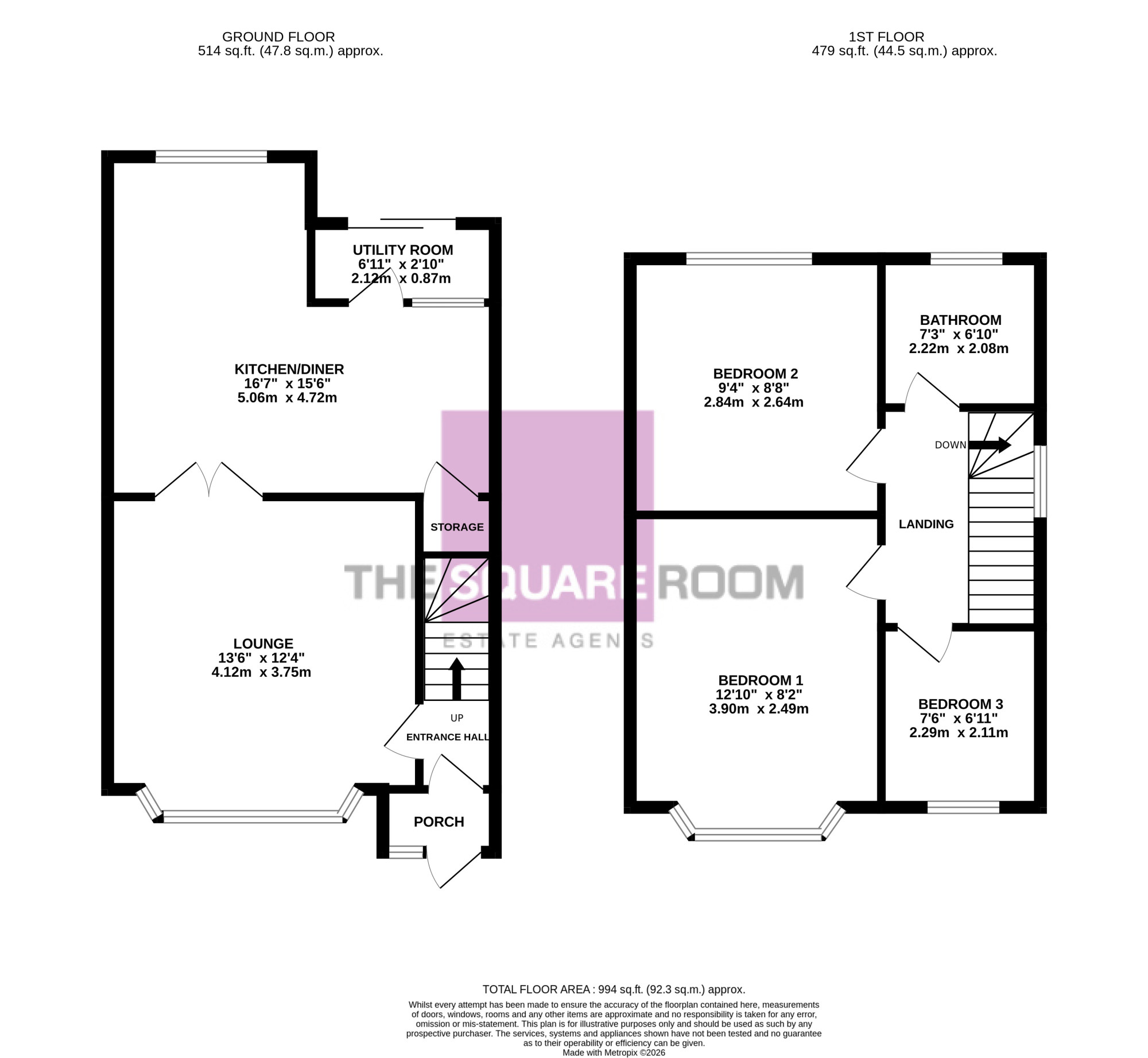 42, Oxford Road, Fleetwood floorplan