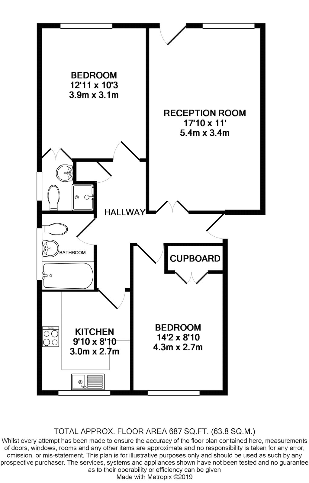 2 Bedrooms Flat for sale in Bedford Court, Mowbray Road, London SE19