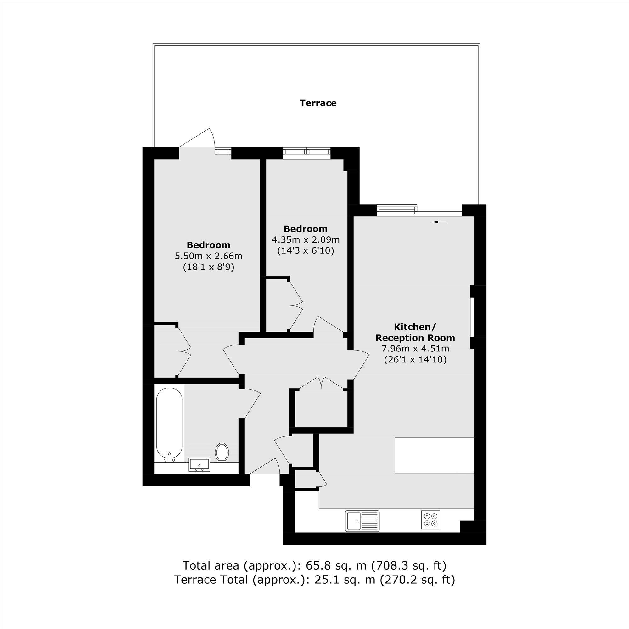Flat 8 Ellyson House, 4, East Drive, London floorplan