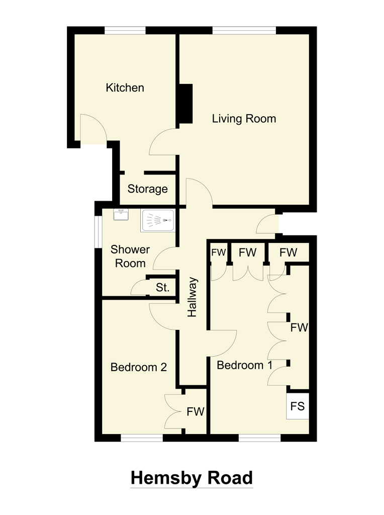 2 Bedrooms Bungalow for sale in Hemsby Road, Castleford, West Yorkshire WF10