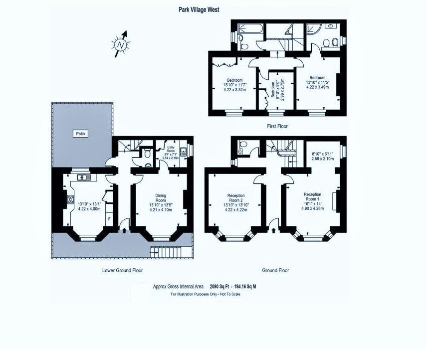 3 Bedrooms Flat to rent in Park Village West, London NW1