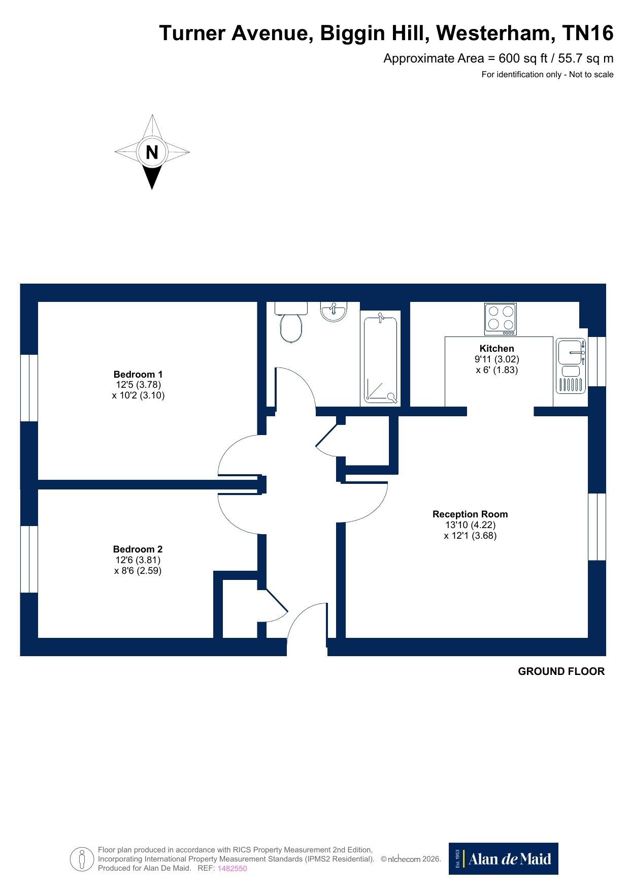 Flat 2,, Paterson Lodge, Westerham floorplan