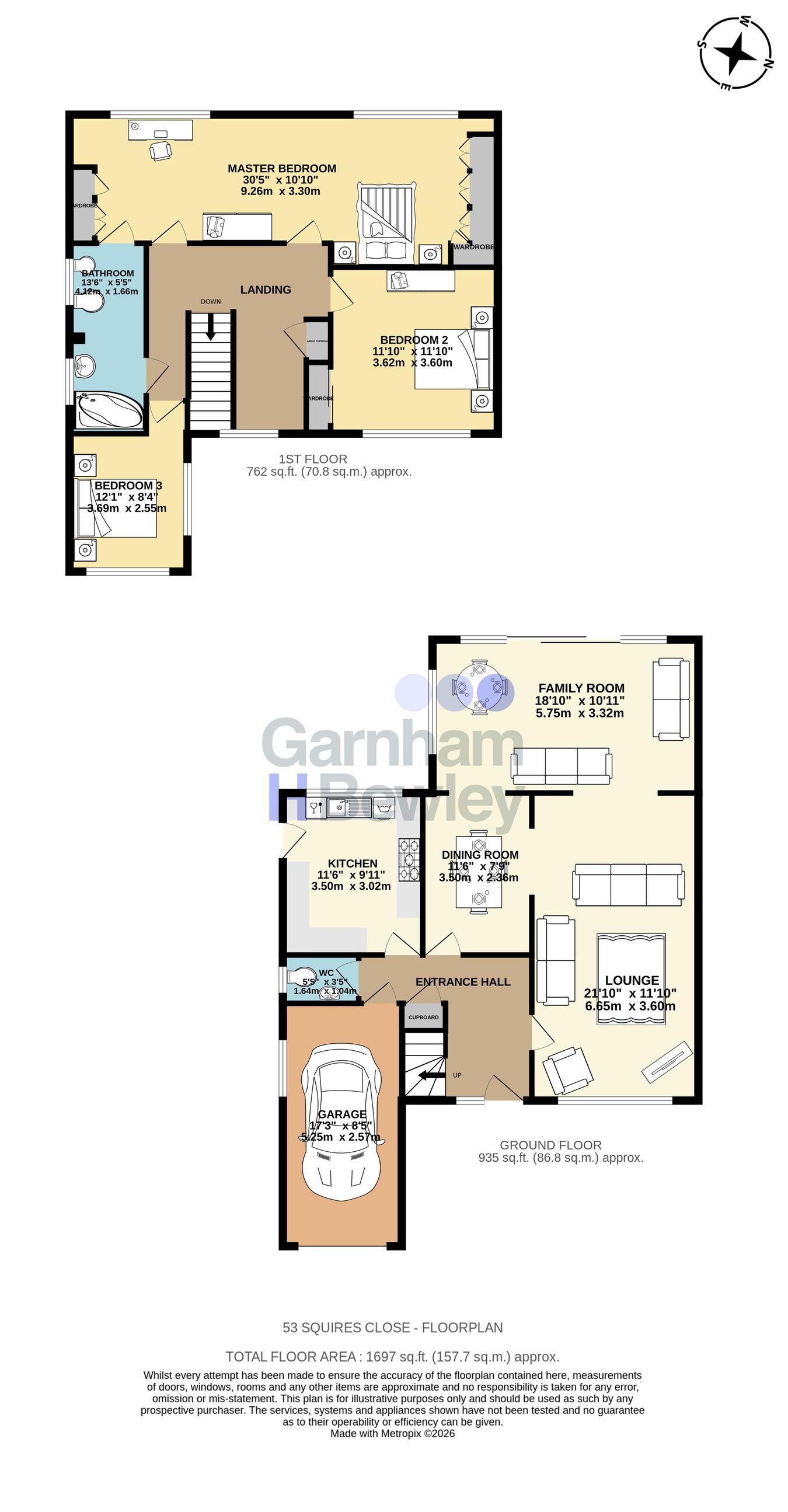 53, Squires Close, Crawley floorplan