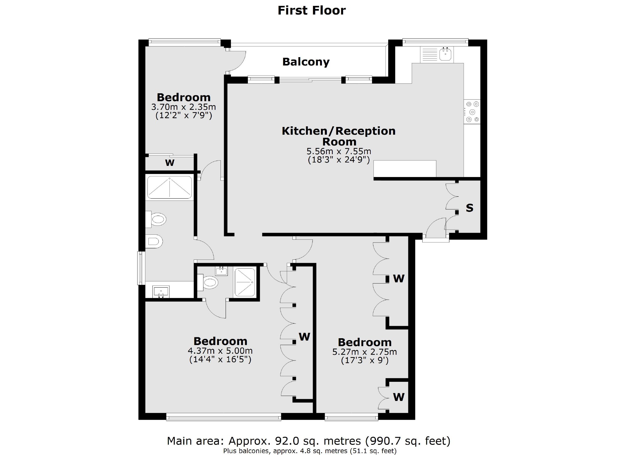 Albany Park Road, Kingston Upon Thames KT2, 3 bedroom flat for sale