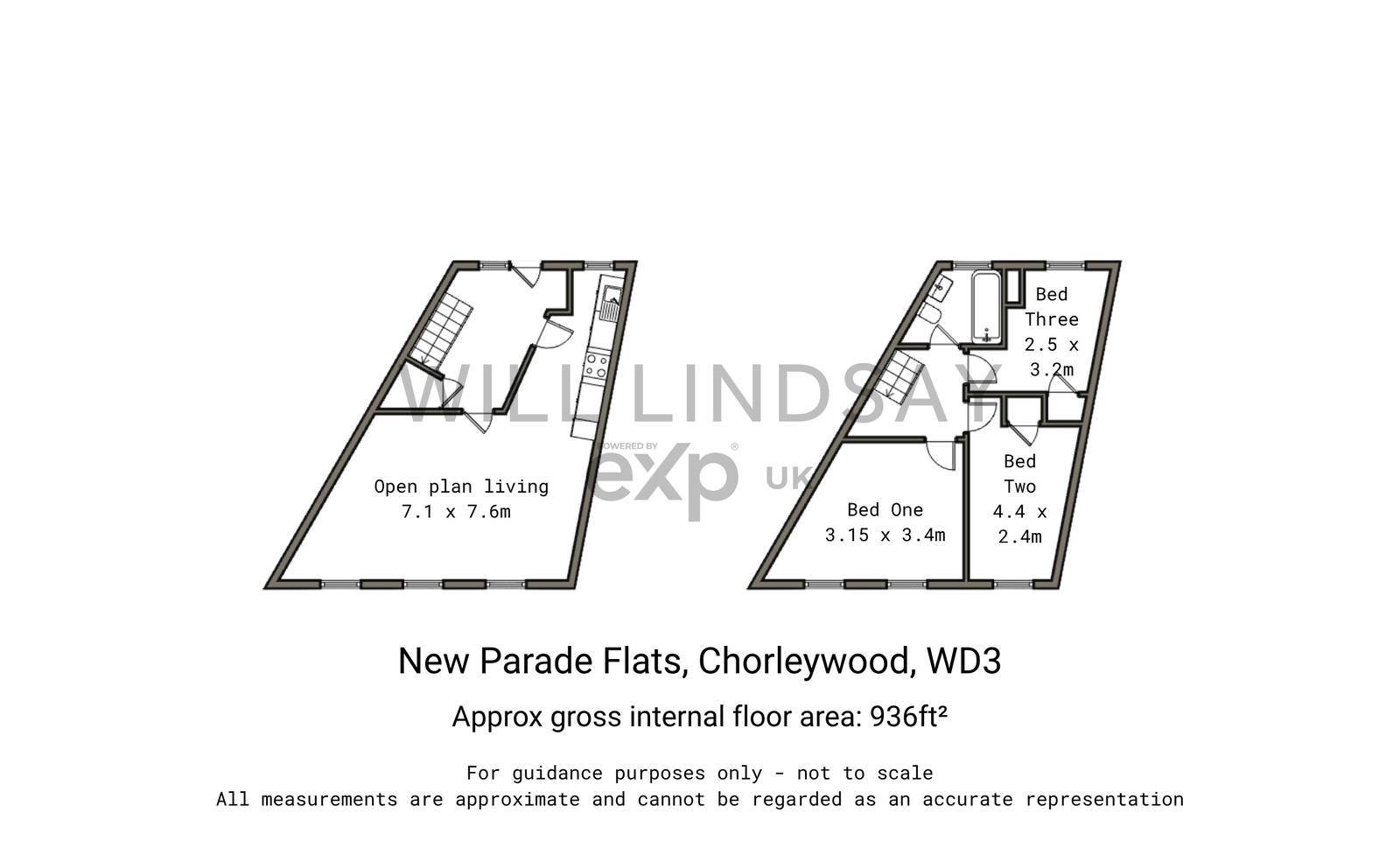 3a, New Parade Flats, Rickmansworth floorplan