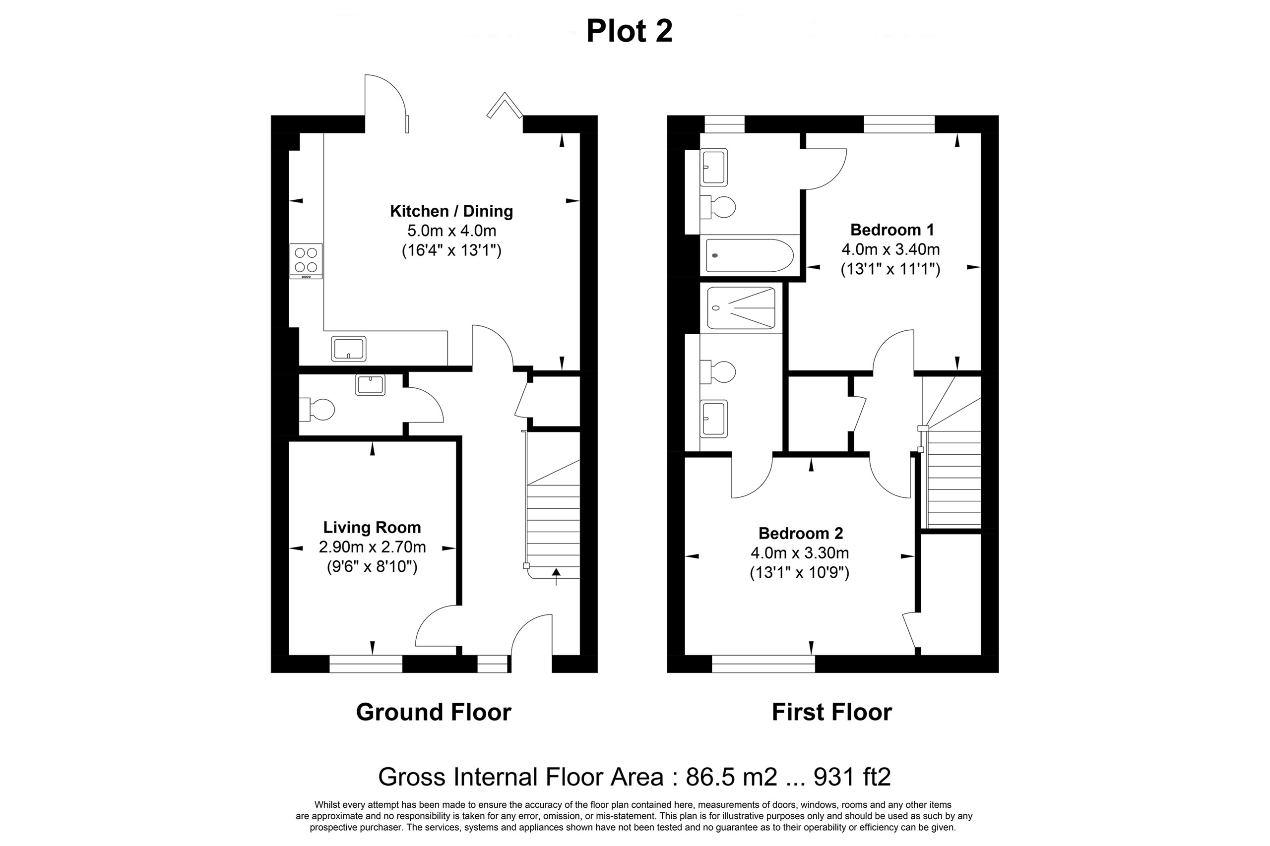 Plot 2, The Meadows At Hillside, Lewes floorplan