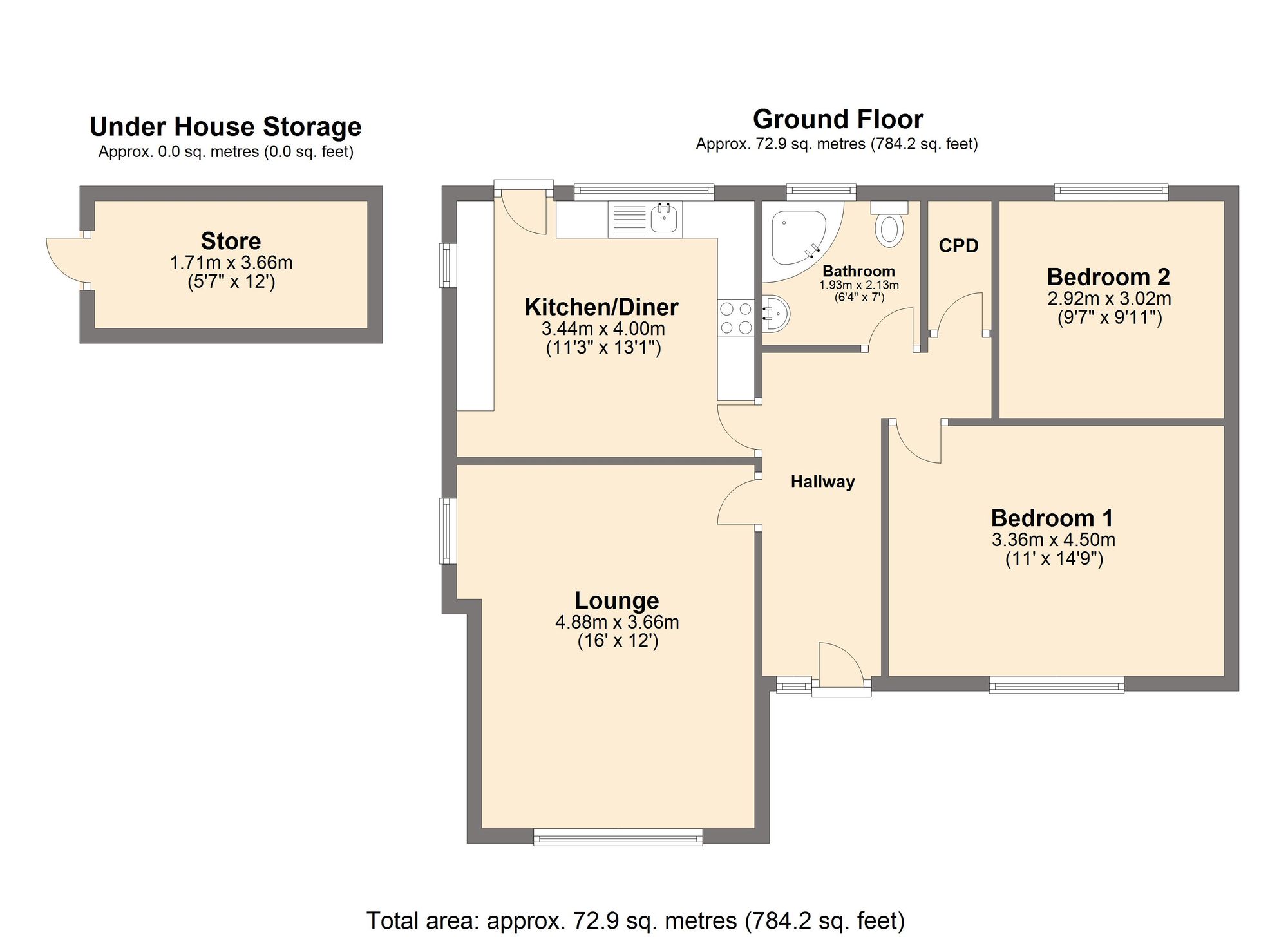 Haywood Lane, Deepcar S36, 2 bedroom detached bungalow for sale