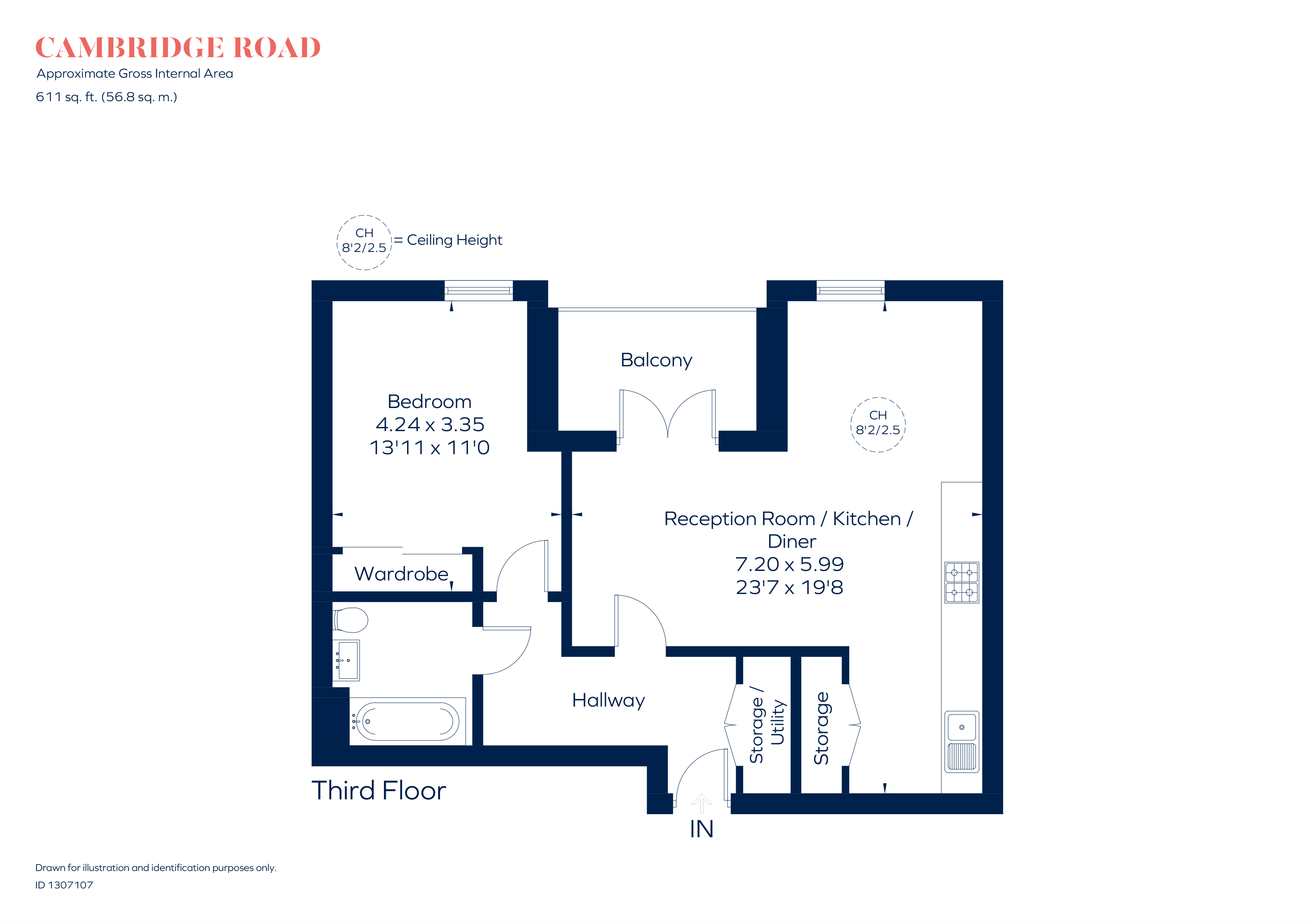 Flat 10,, 72, Cambridge Road, London floorplan