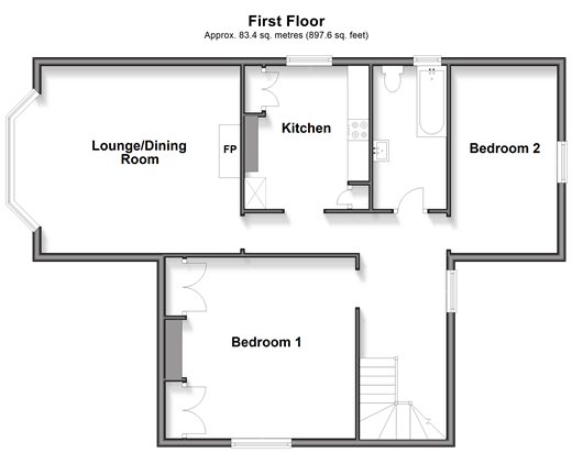 Clarence Road Wroxall, Ventnor floorplan