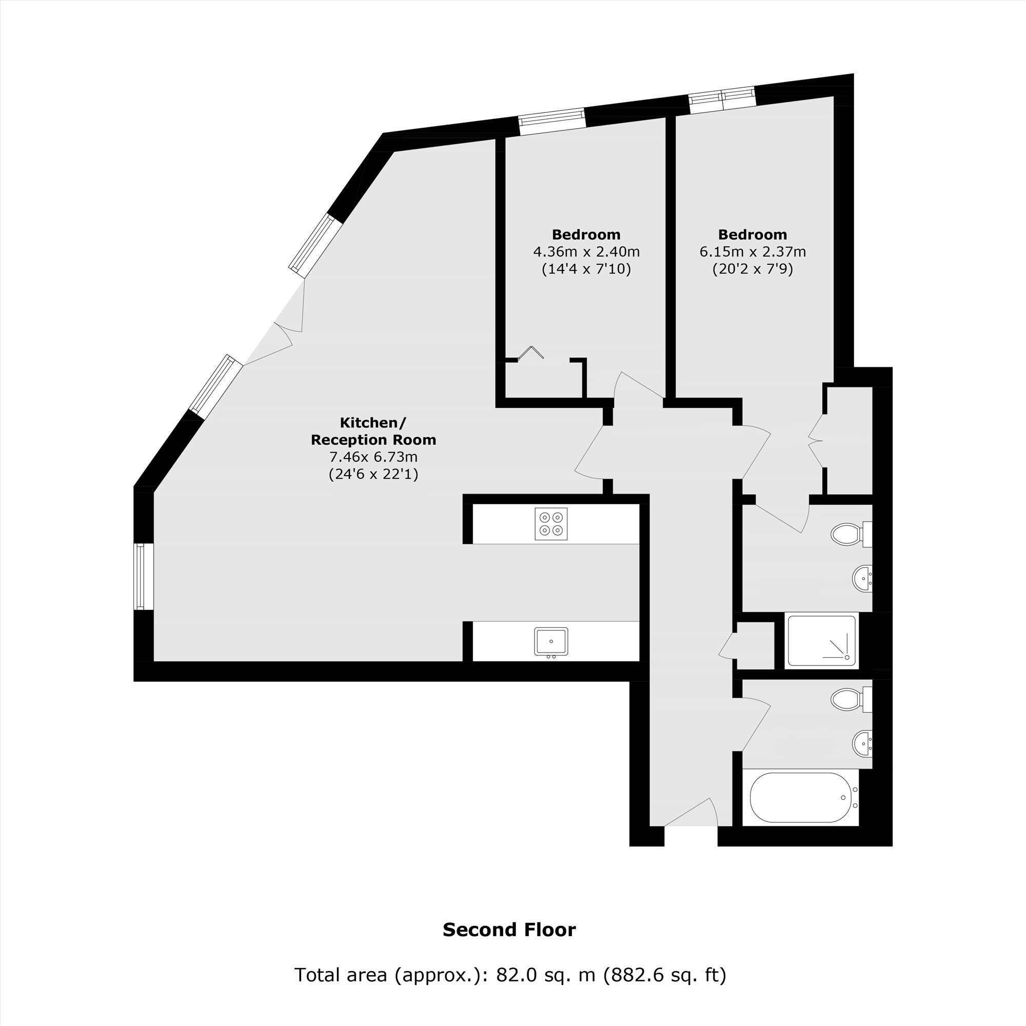 Plumbers Row, London floorplan