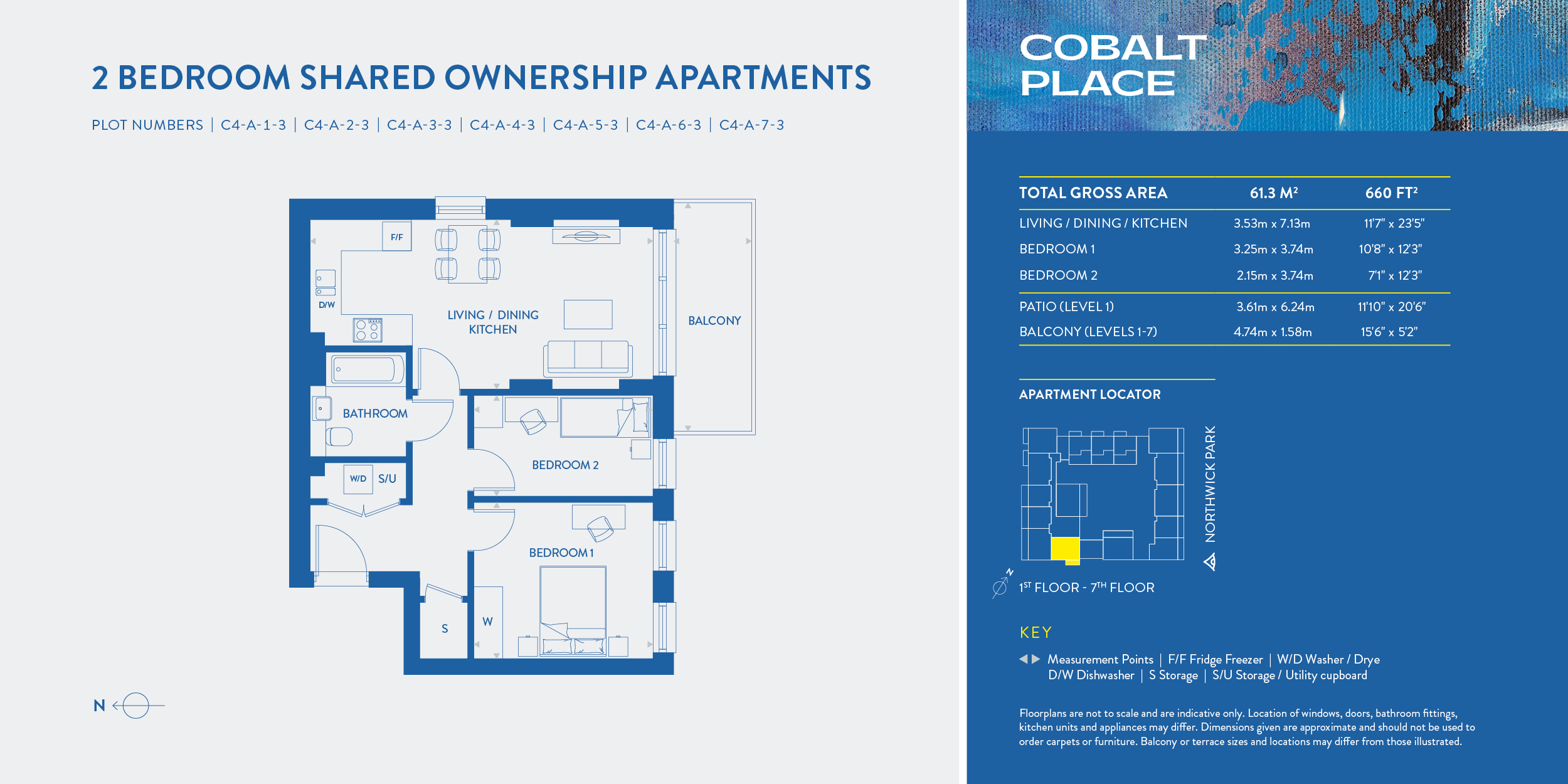 Plot type C4-A-5-3 Block C4, The Fairway, Harrow floorplan