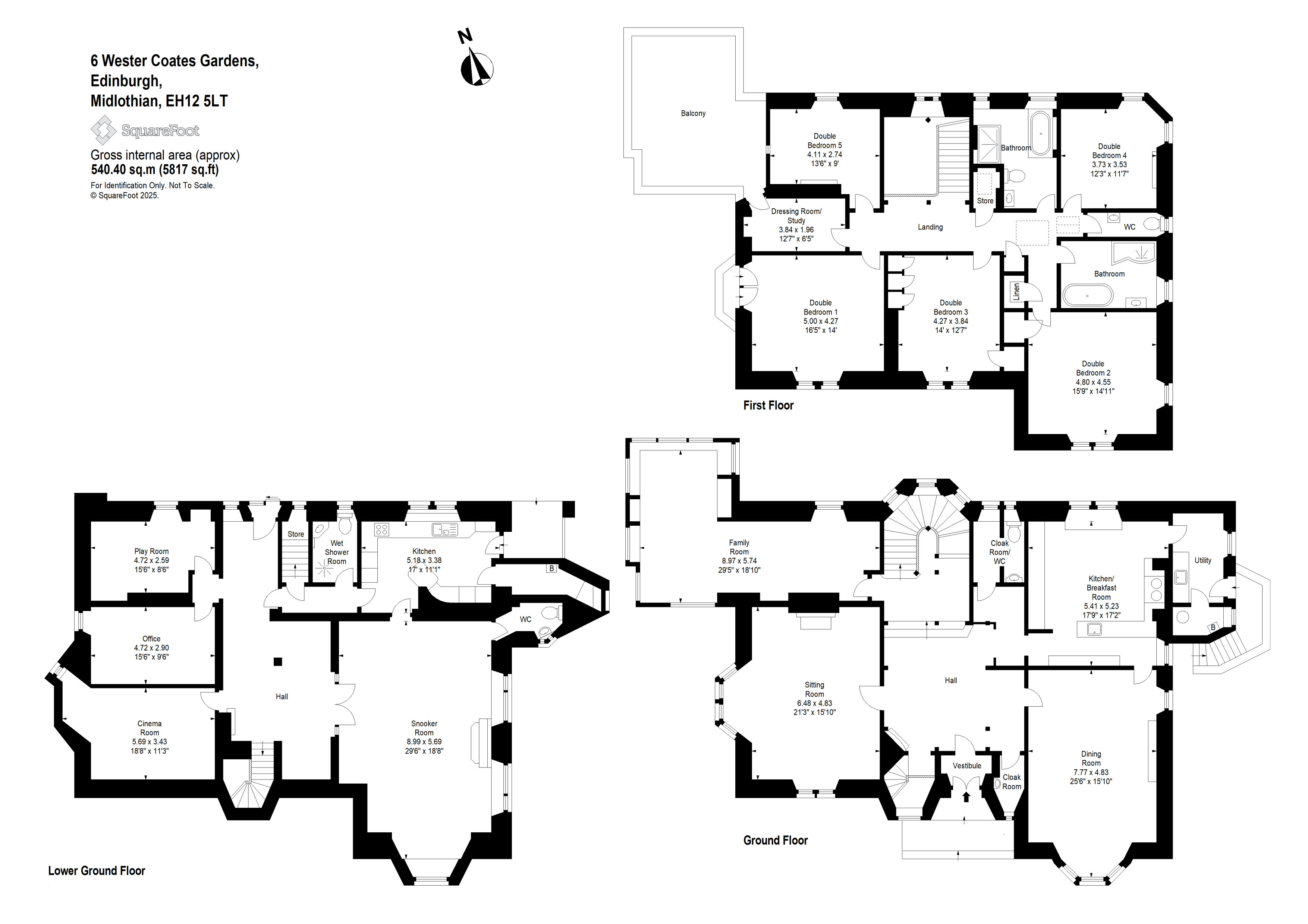 6 Wester Coates Gardens, Edinburgh floorplan