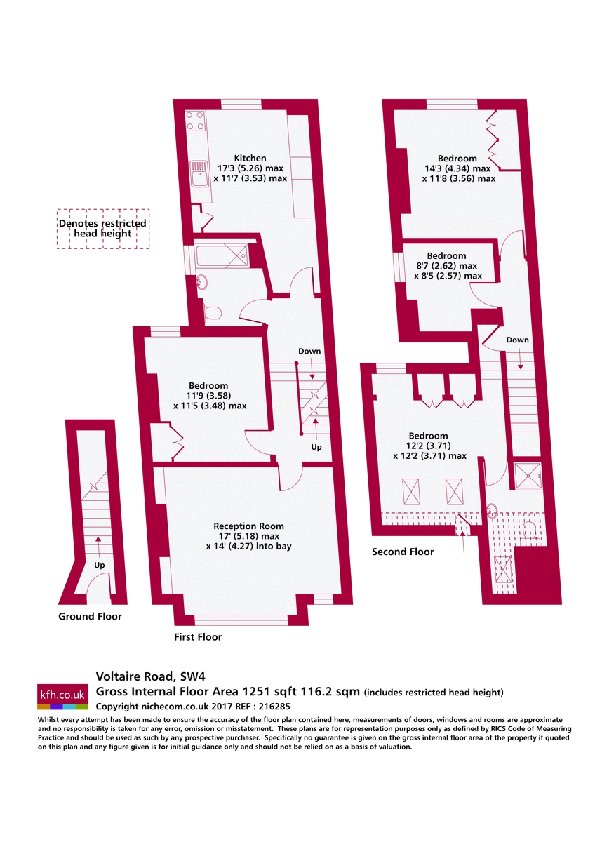 Flat A, 53, Voltaire Road, London floorplan