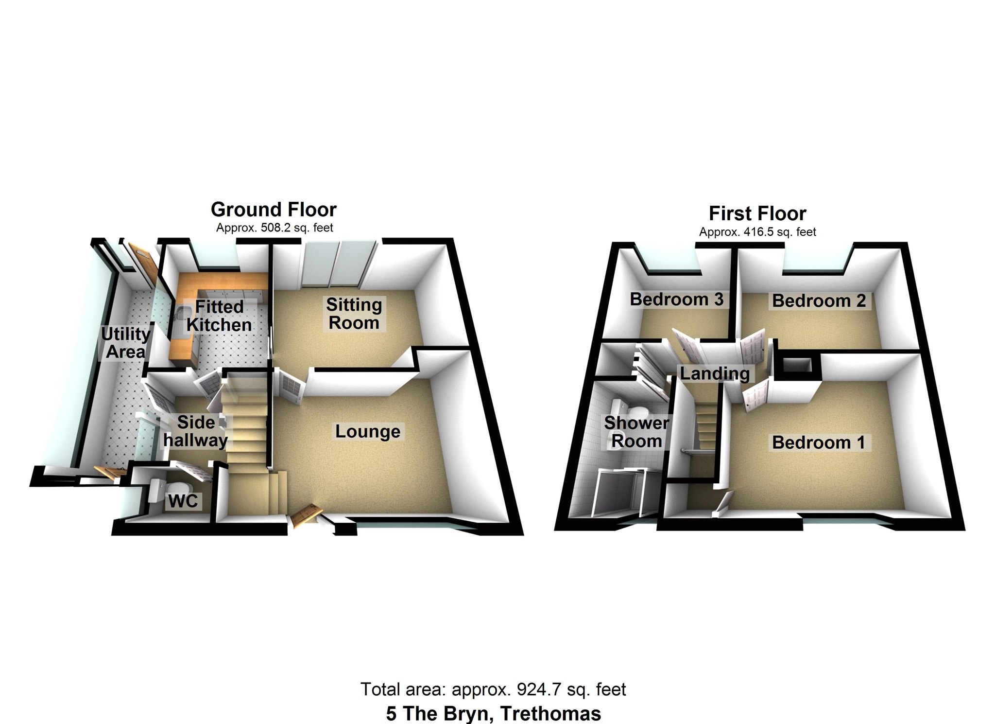 3 Bedrooms Semi-detached house for sale in The Bryn, Trethomas, Caerphilly CF83