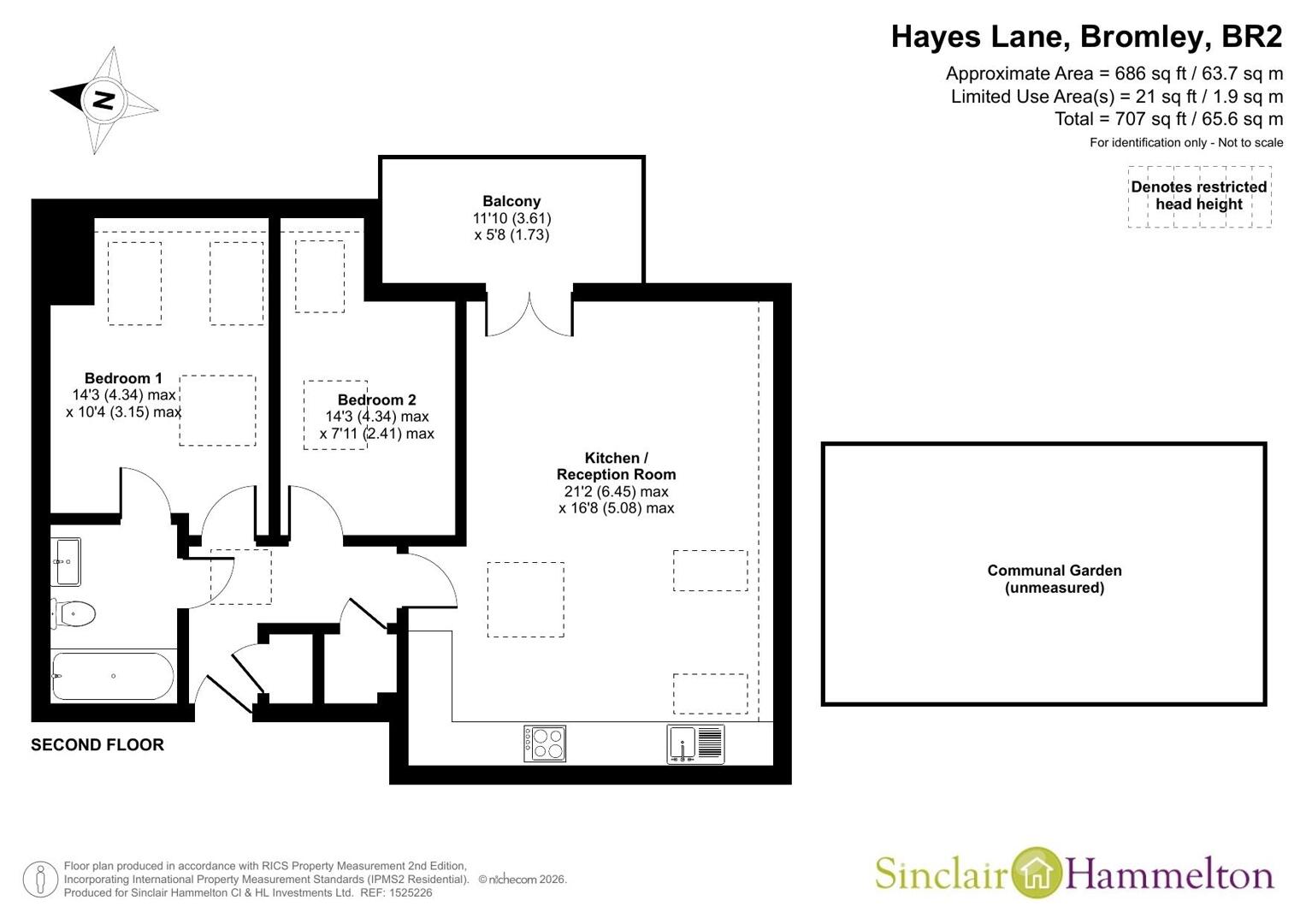 Apartment 8 Farmview, 143, Hayes Lane, Bromley floorplan