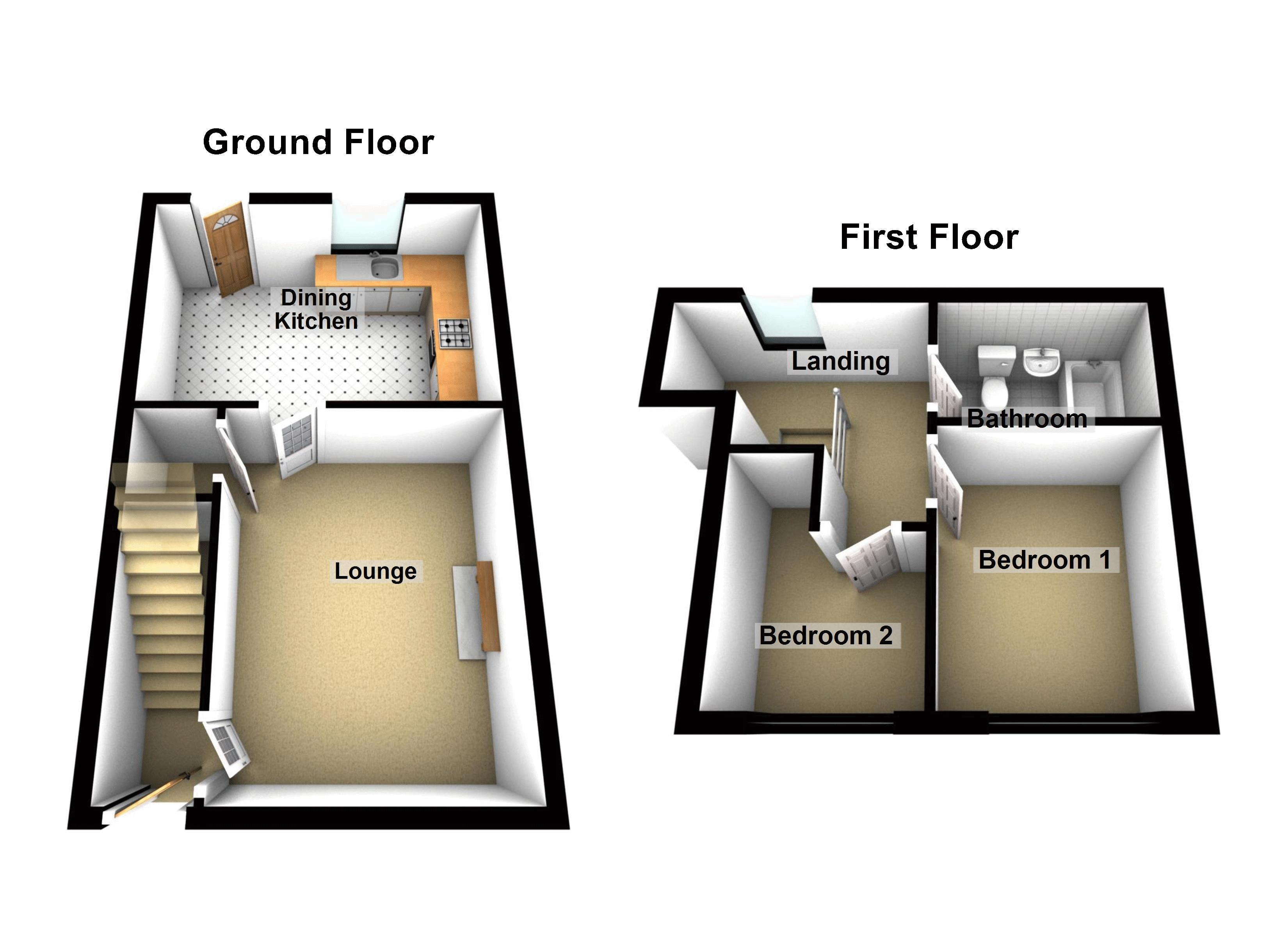 2 Bedrooms Terraced house for sale in Leeds Road, Bradley, Huddersfield HD2