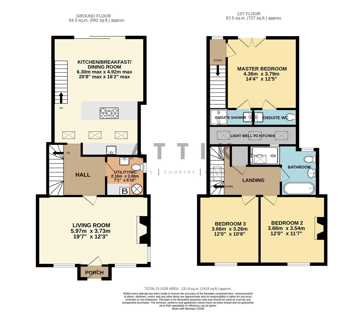 Honeysuckle Cottage & The Smithy, The Street, Halesworth floorplan