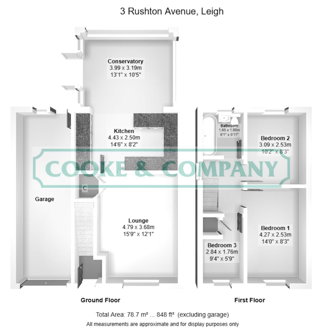 3, Rushton Avenue, Leigh floorplan