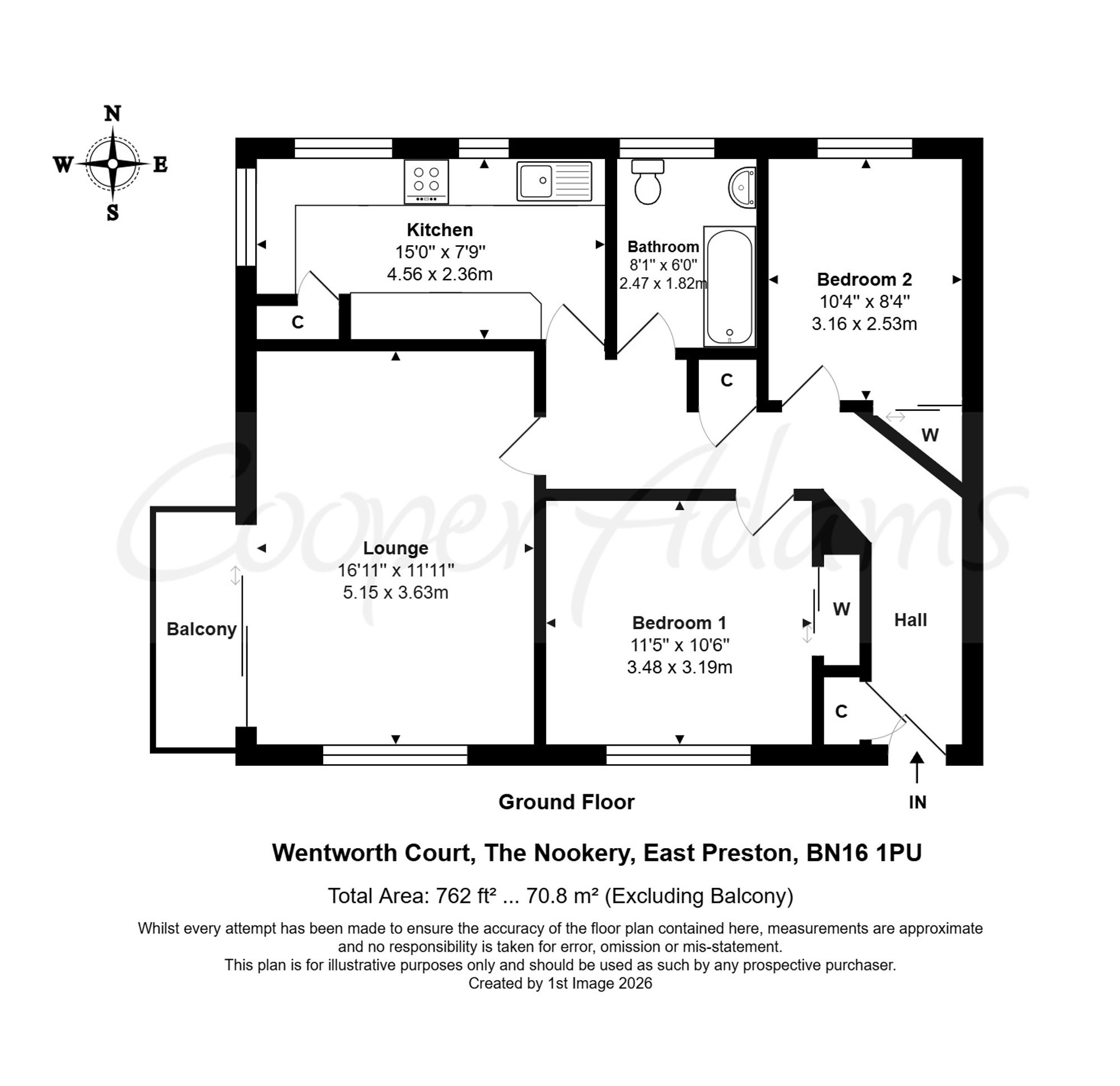 1 Wentworth Court The Nookery, Littlehampton floorplan