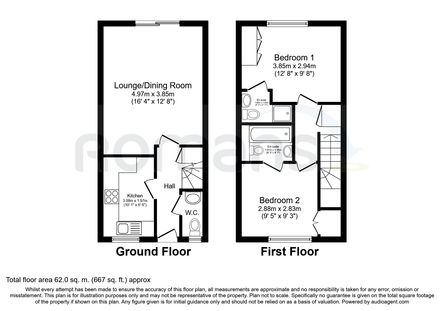 2 Bedrooms Semi-detached house to rent in Belfry Square, Beggarwood, Basingstoke RG22