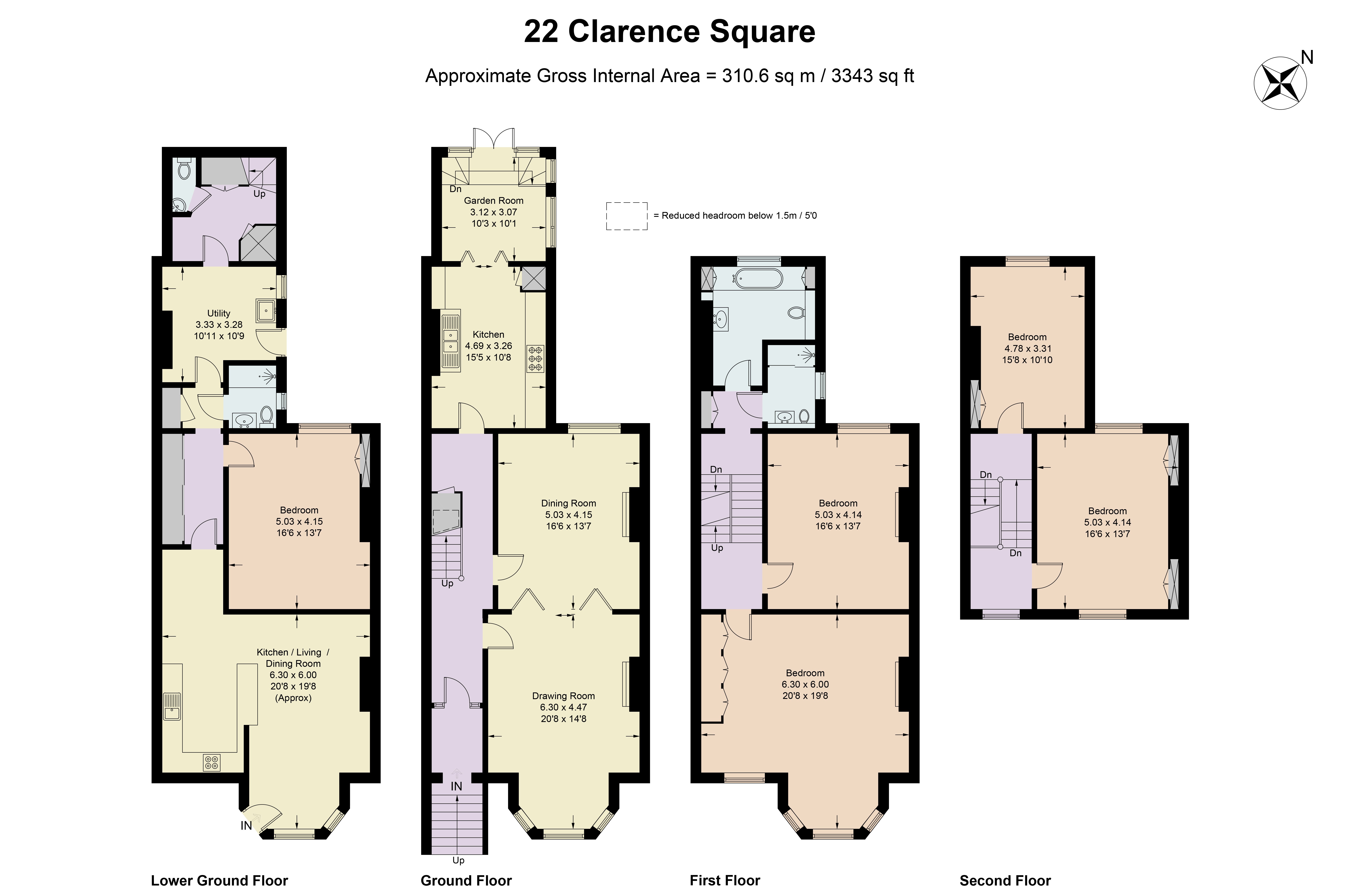 Clarence Square, Cheltenham, Gloucestershire GL50 floorplan