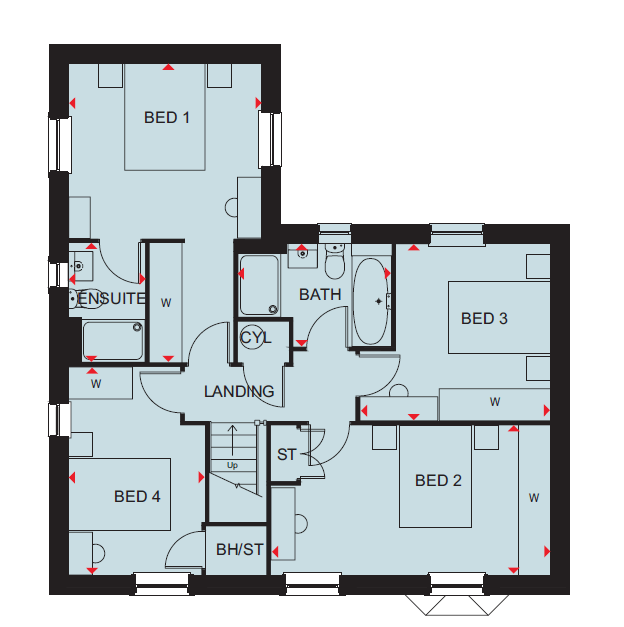 H933962, Long Chaulden, Hemel Hempstead floorplan