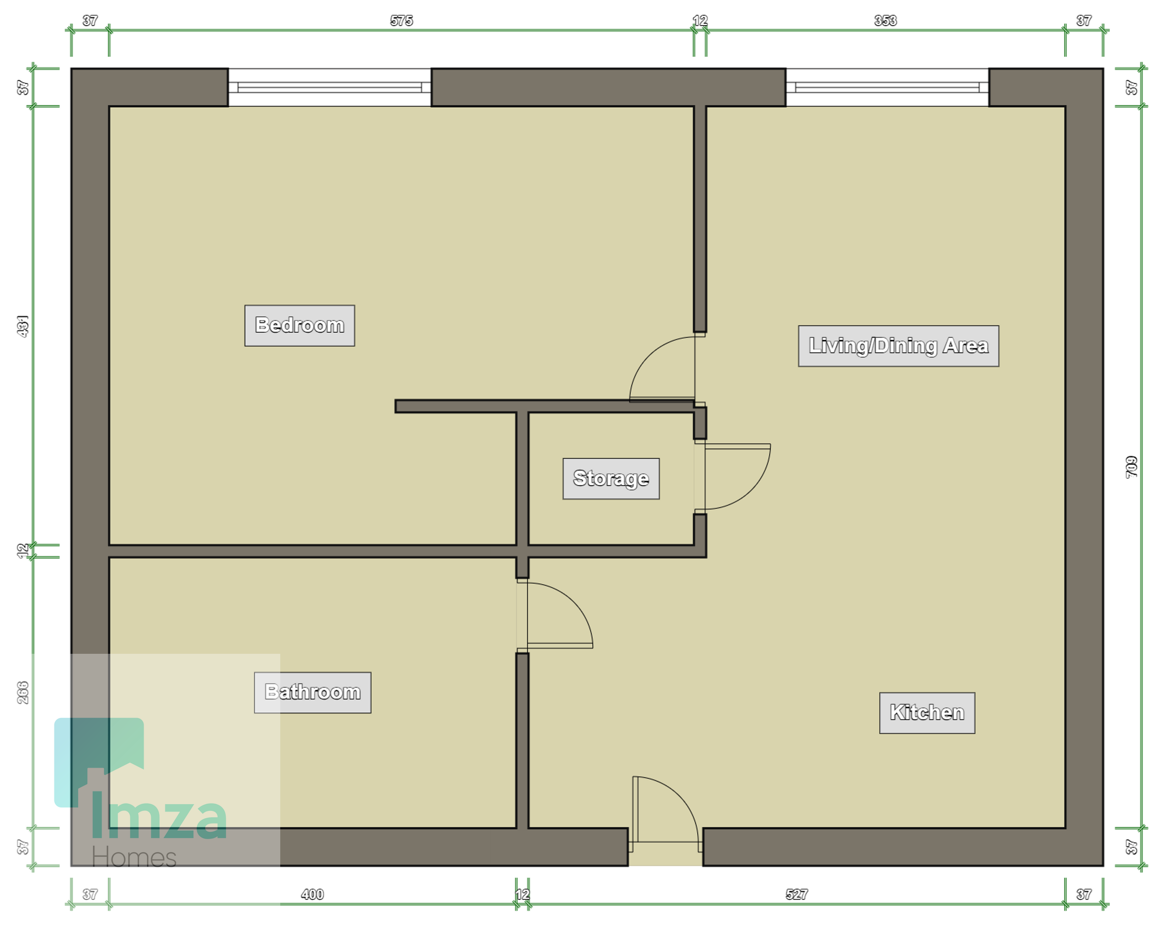Apartment 206, Liverpool floorplan