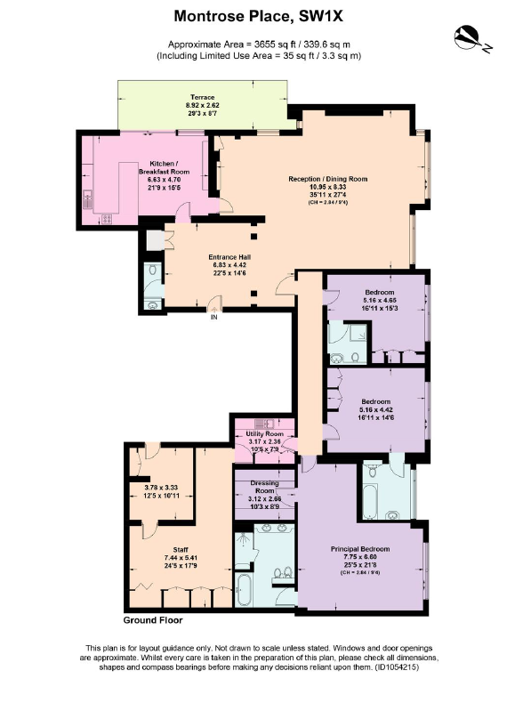 Apartment 1, 10, Montrose Place, London floorplan