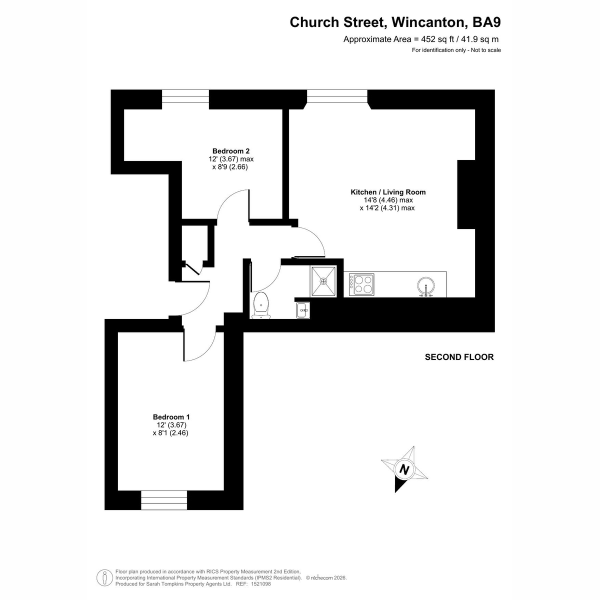 Flat Flat 5, Lambrook House, Church Street, Wincanton floorplan