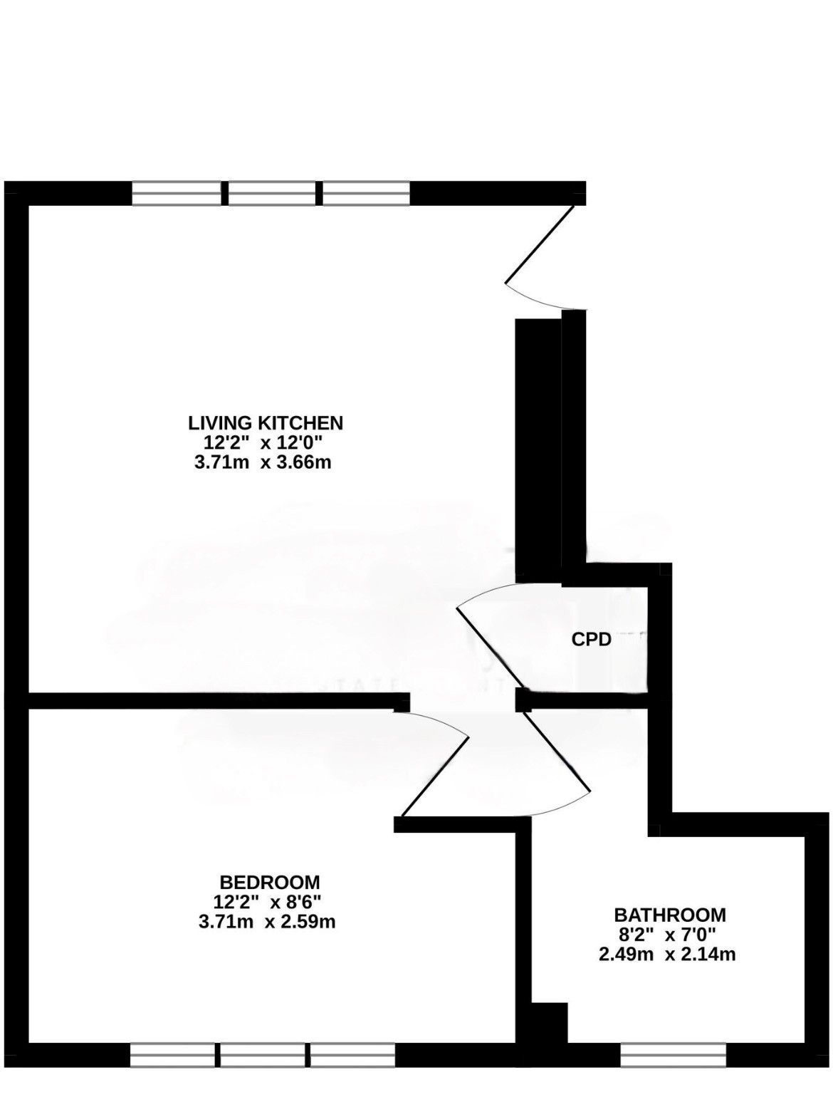 Apartment 2, 12, Brooke Close, Sheffield floorplan
