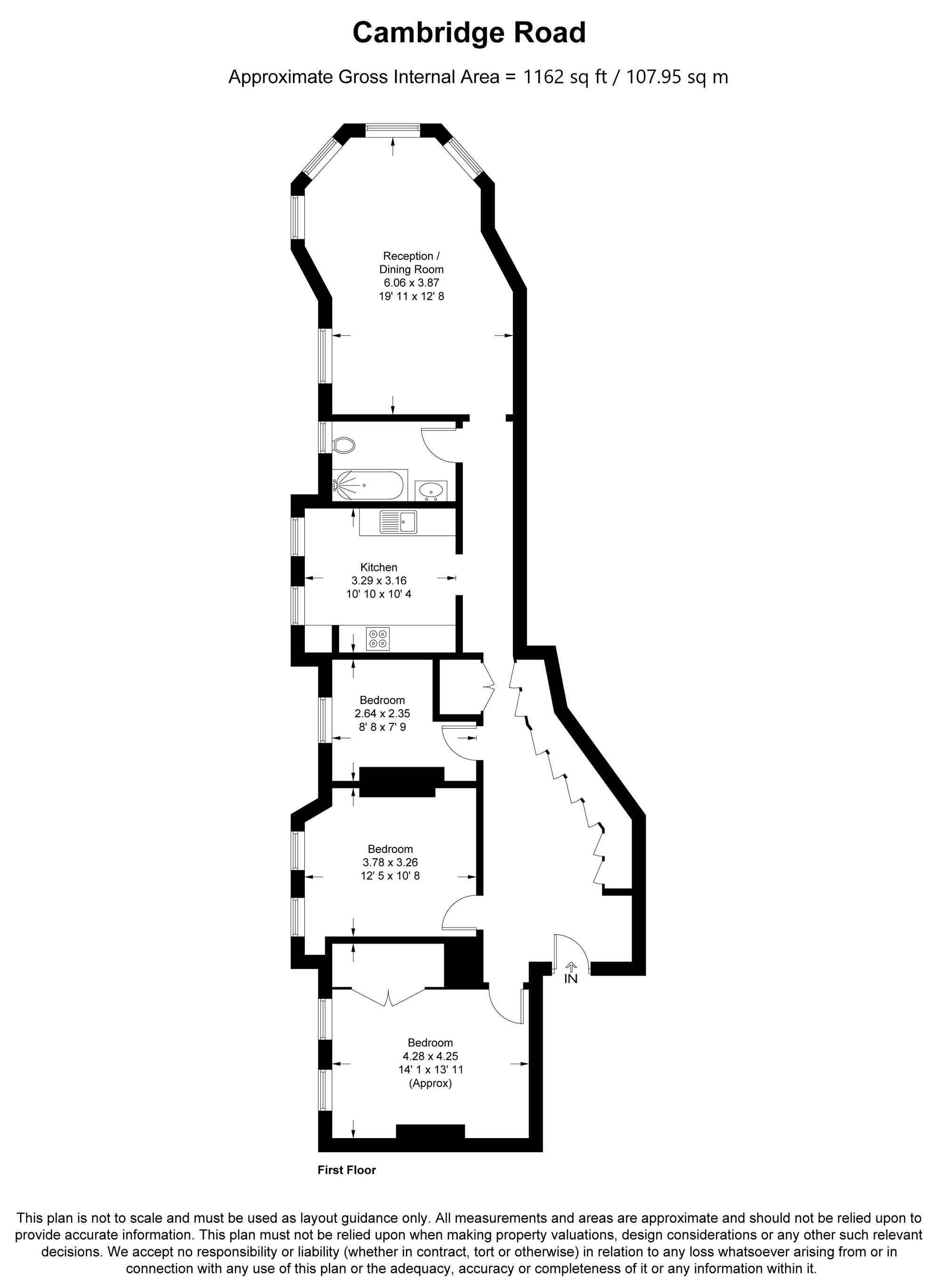 Flat 67, Cambridge Mansions Cambridge Road, London floorplan