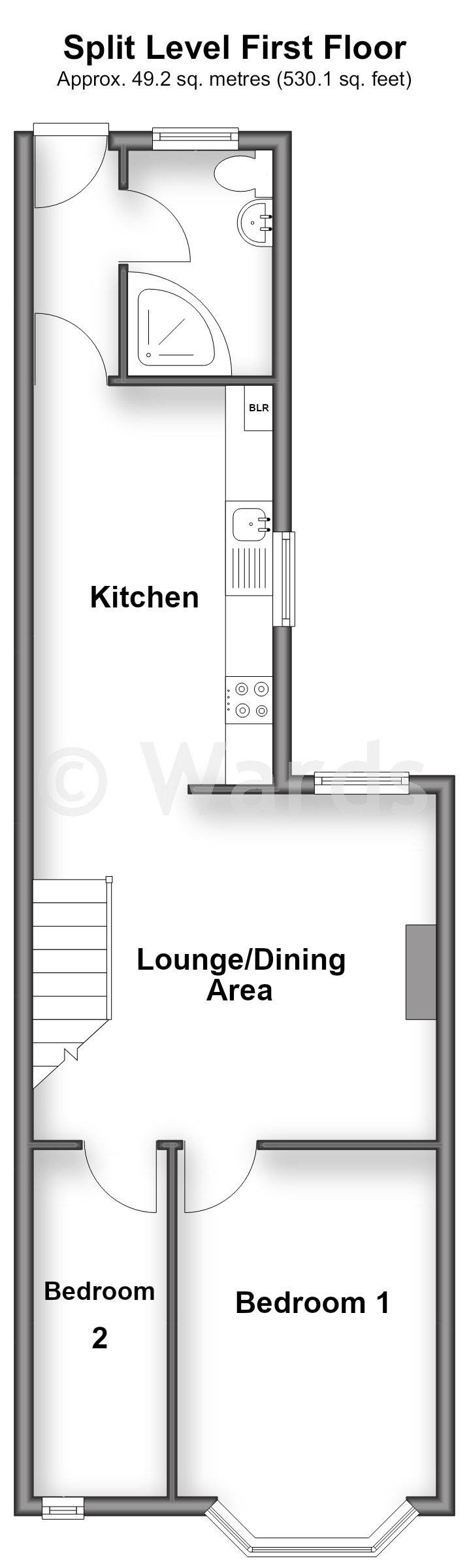 Upper Flat, Canterbury Street, Gillingham floorplan