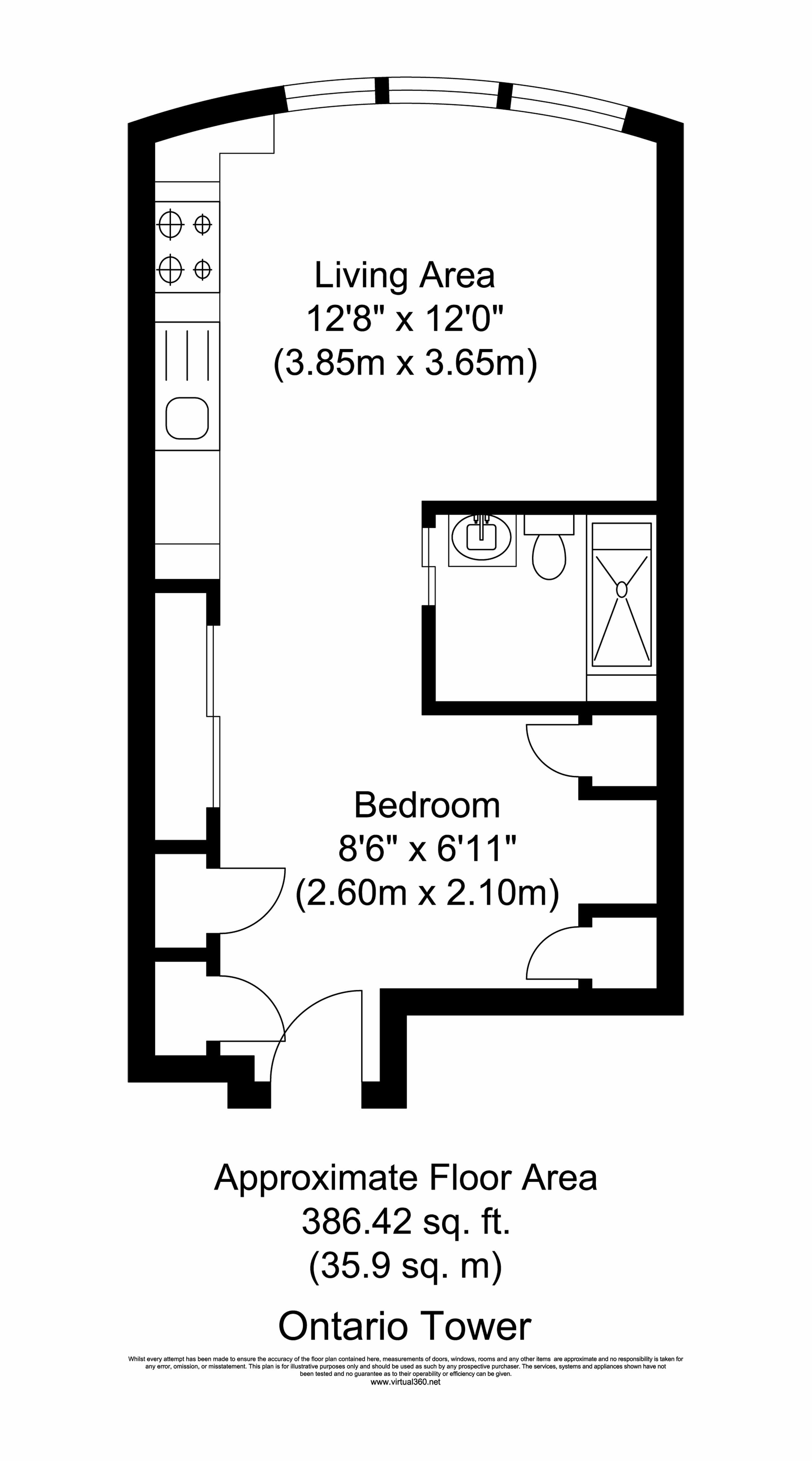 0 Bedrooms Studio to rent in Ontario Tower, London E14