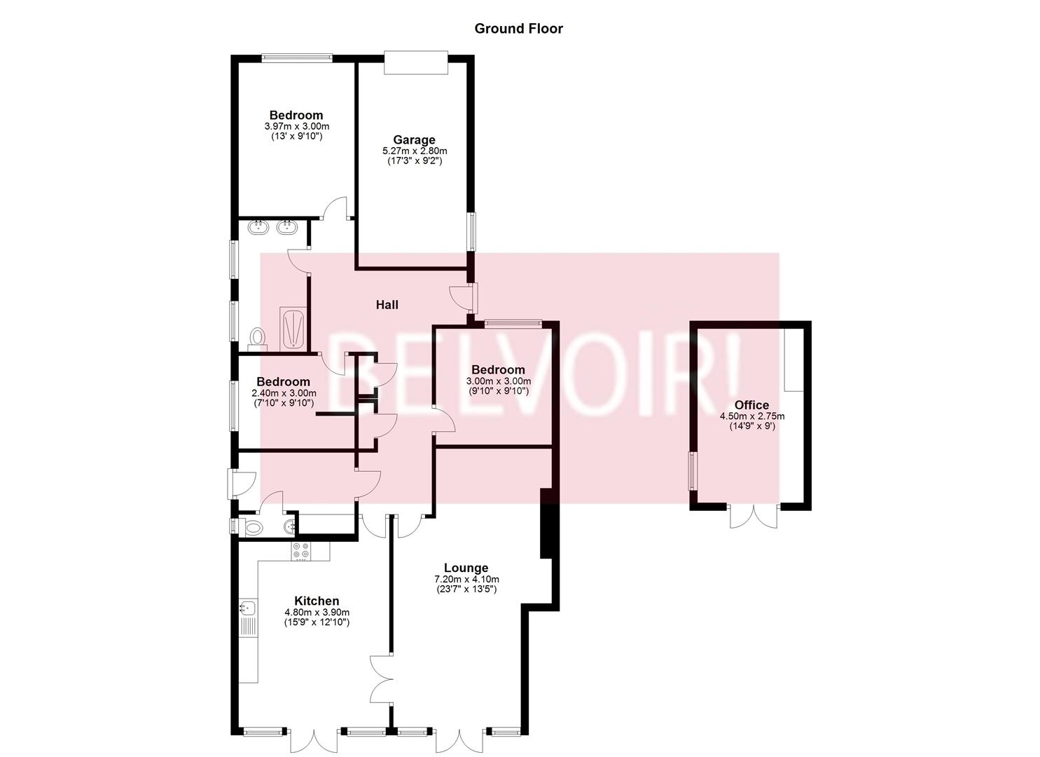 3 Bedrooms Semi-detached bungalow to rent in Silchester Road, Pamber Heath, Tadley RG26