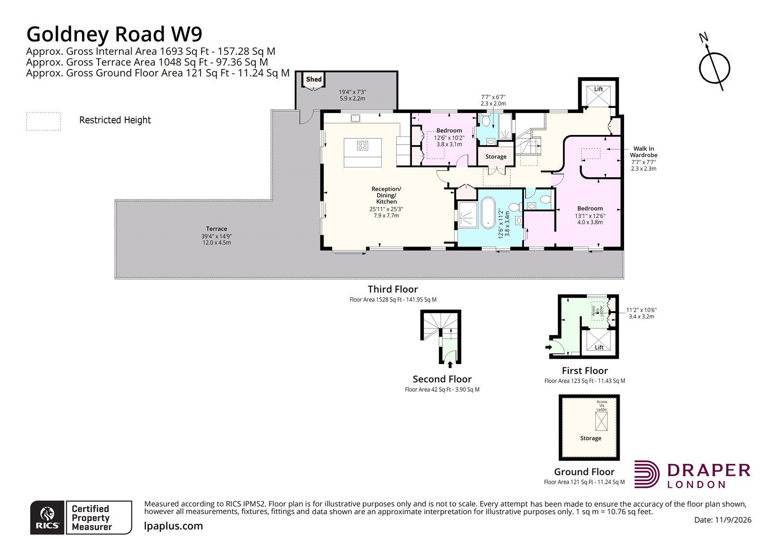 Penthouse, 57-59, Goldney Road, London floorplan