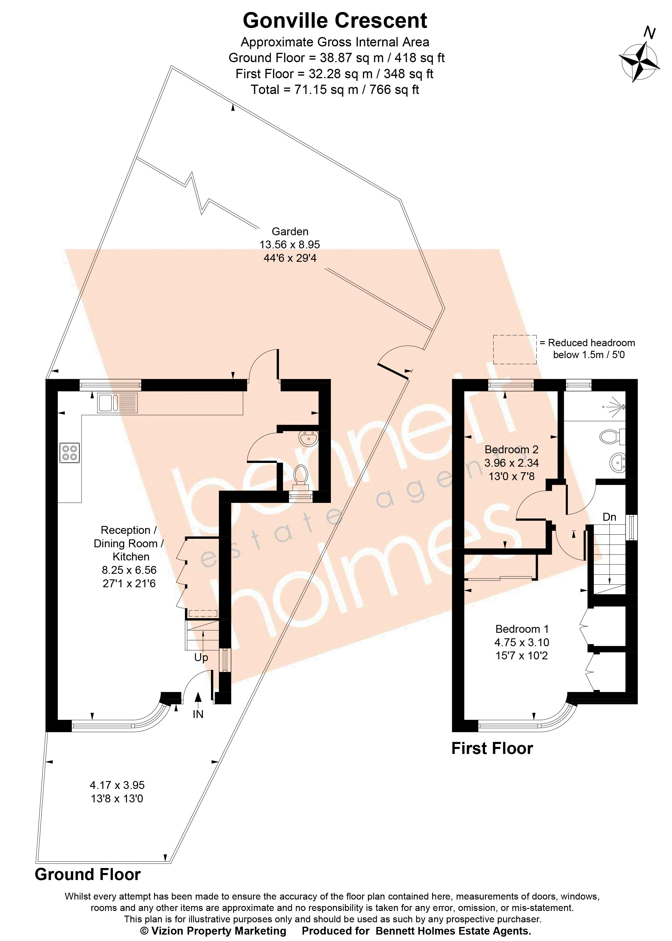 57A, Gonville Crescent, Northolt floorplan