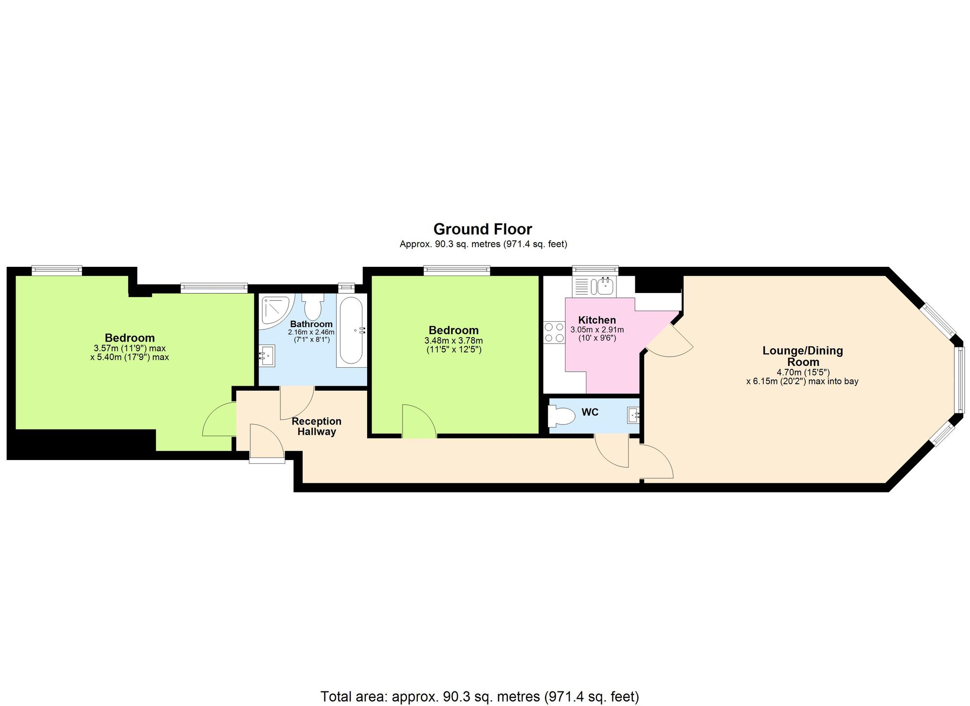 Flat 3, Sonny Rae Villa Thurlow Road, Torquay floorplan