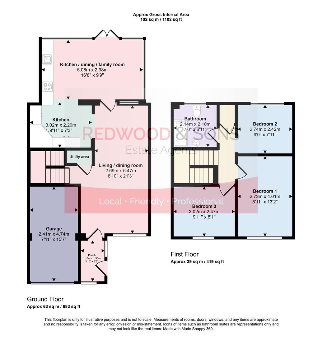 19, Woodside, Barnham floorplan