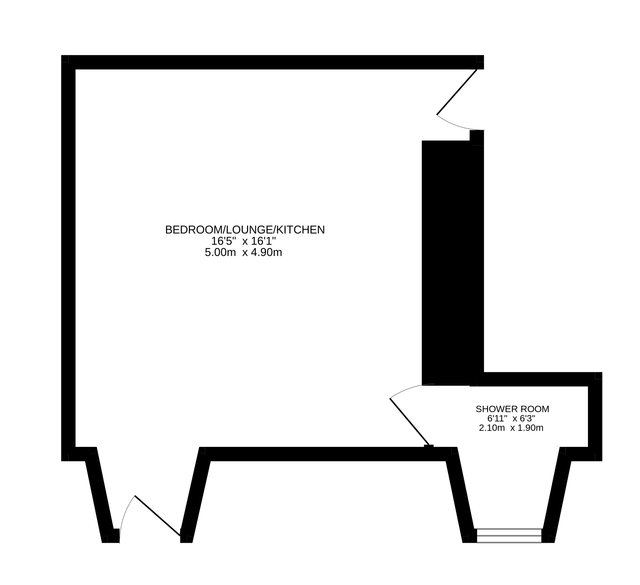 Studio Flat, Strathearn Towers, James Square, 35 , Crieff floorplan